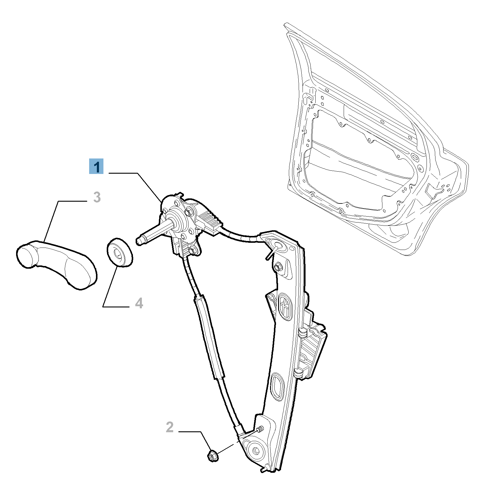 Lève-vitre manuel arrière gauche pour Alfa Romeo 159 undefined
