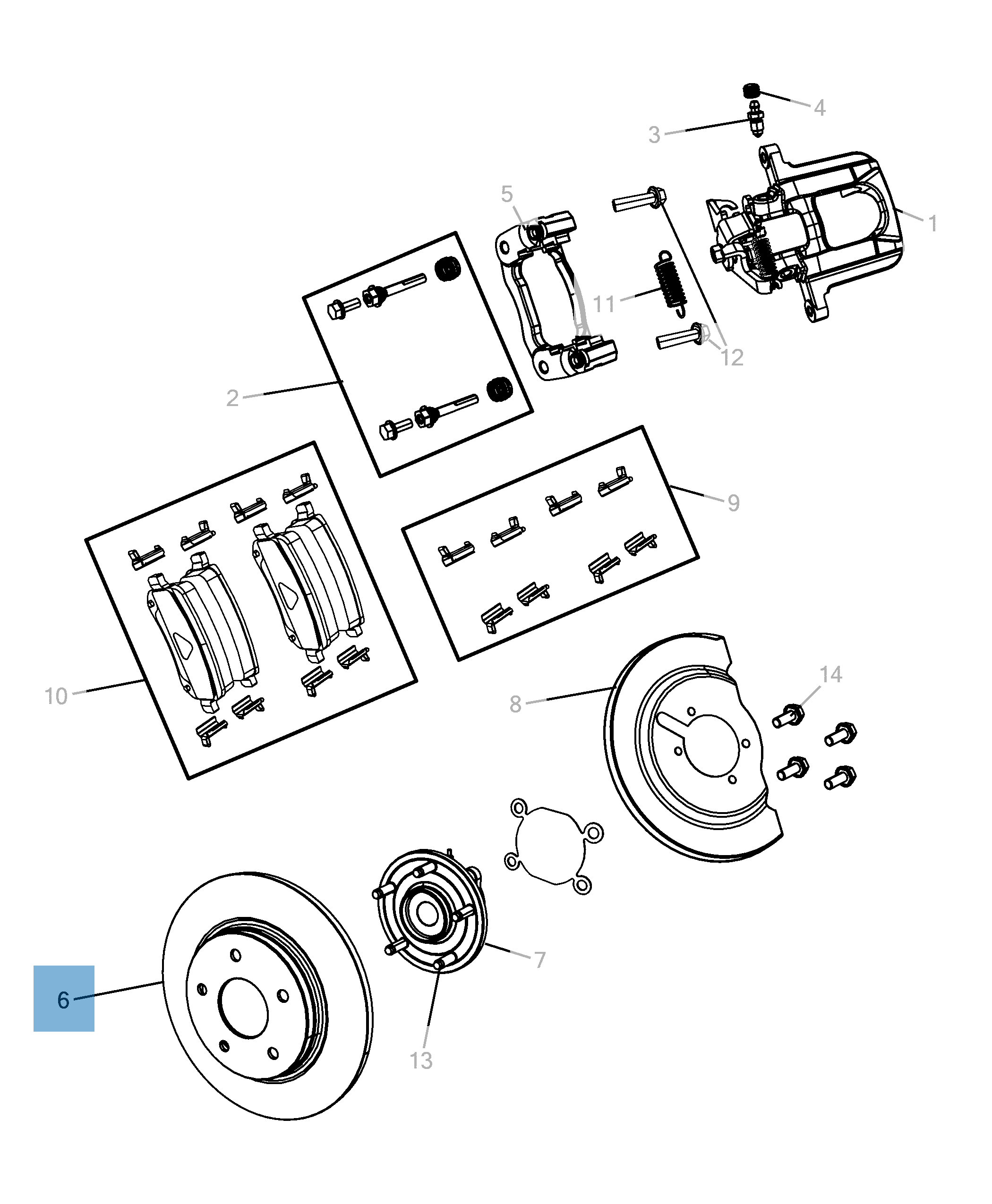 Disque de frein arrière pour Town & Country, Freemont, Journey undefined