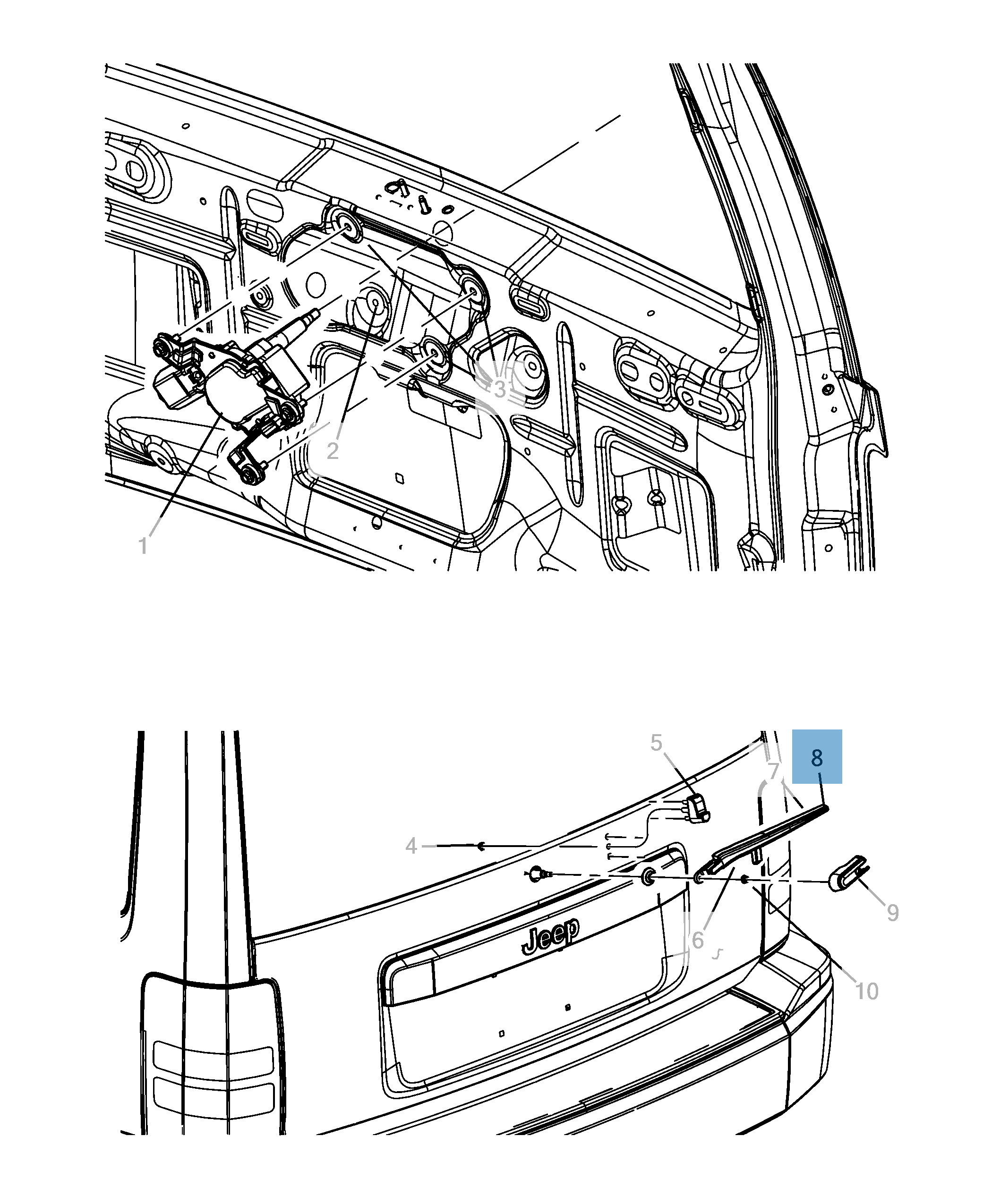 Spazzola tergicristallo posteriore per Jeep Cherokee undefined