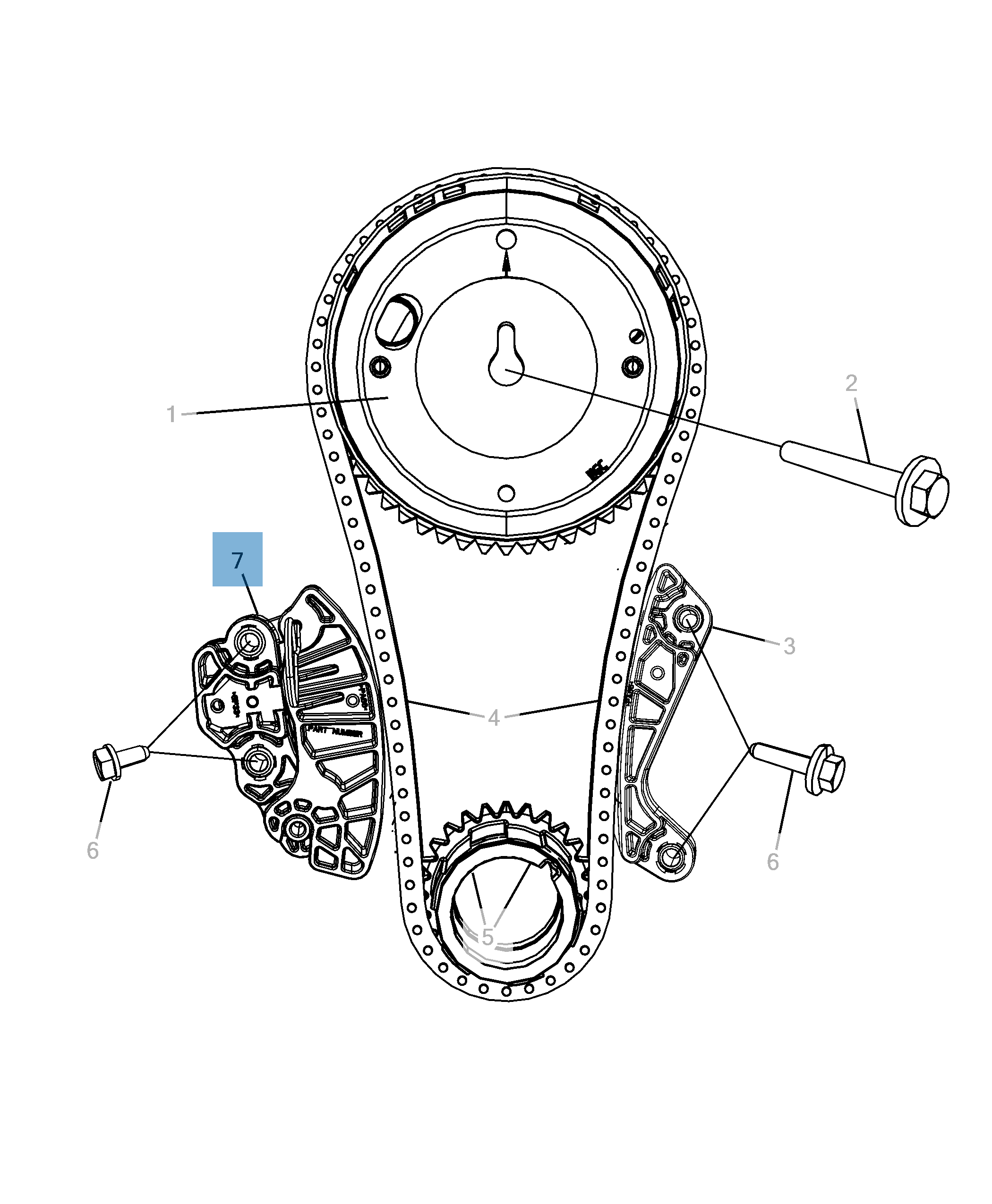 Tendicinghia regolabile per catena di distribuzione per Jeep undefined