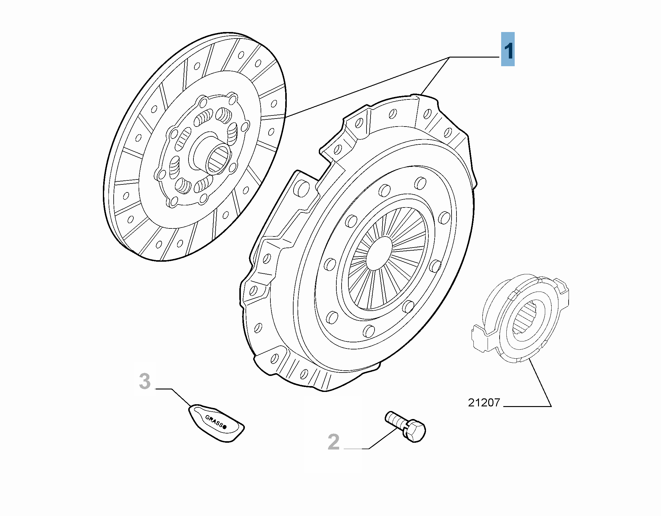 Kit embrayage (disque et plateau de pression) undefined