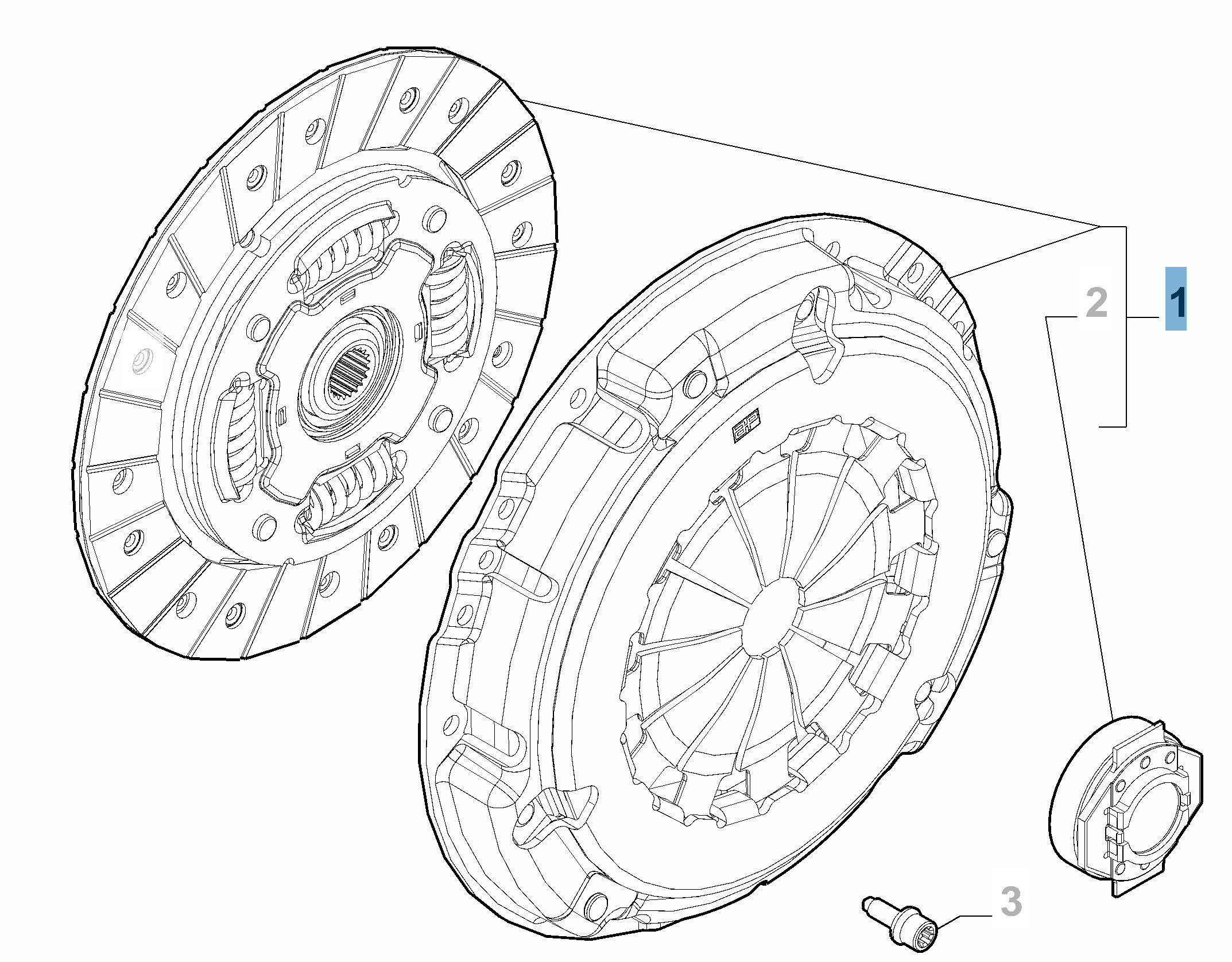 Kit embrague (plato, plato de presión y cojinete empuje axial) undefined
