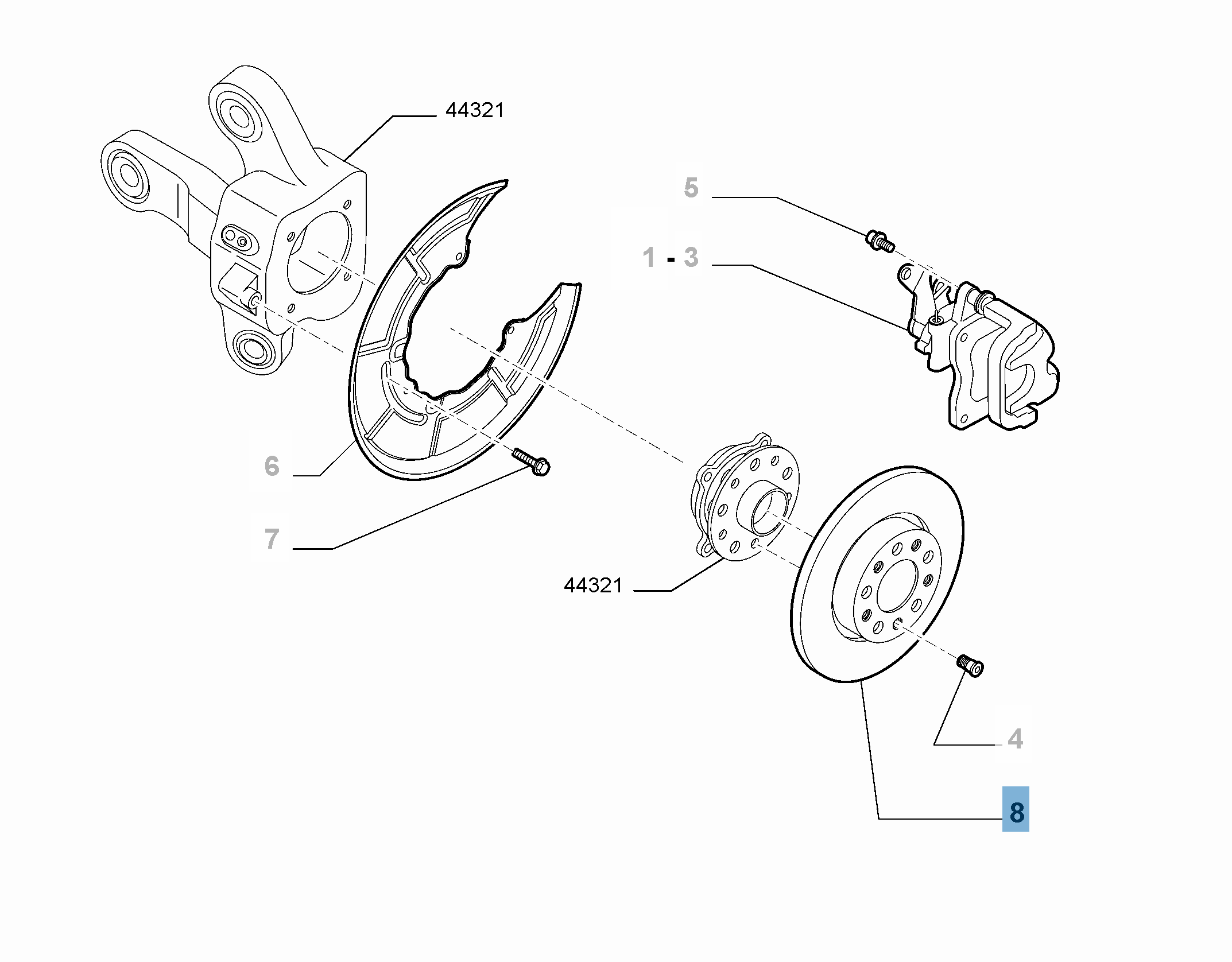 Disco de freno trasero para Alfa Romeo Giulietta  alfa-romeo