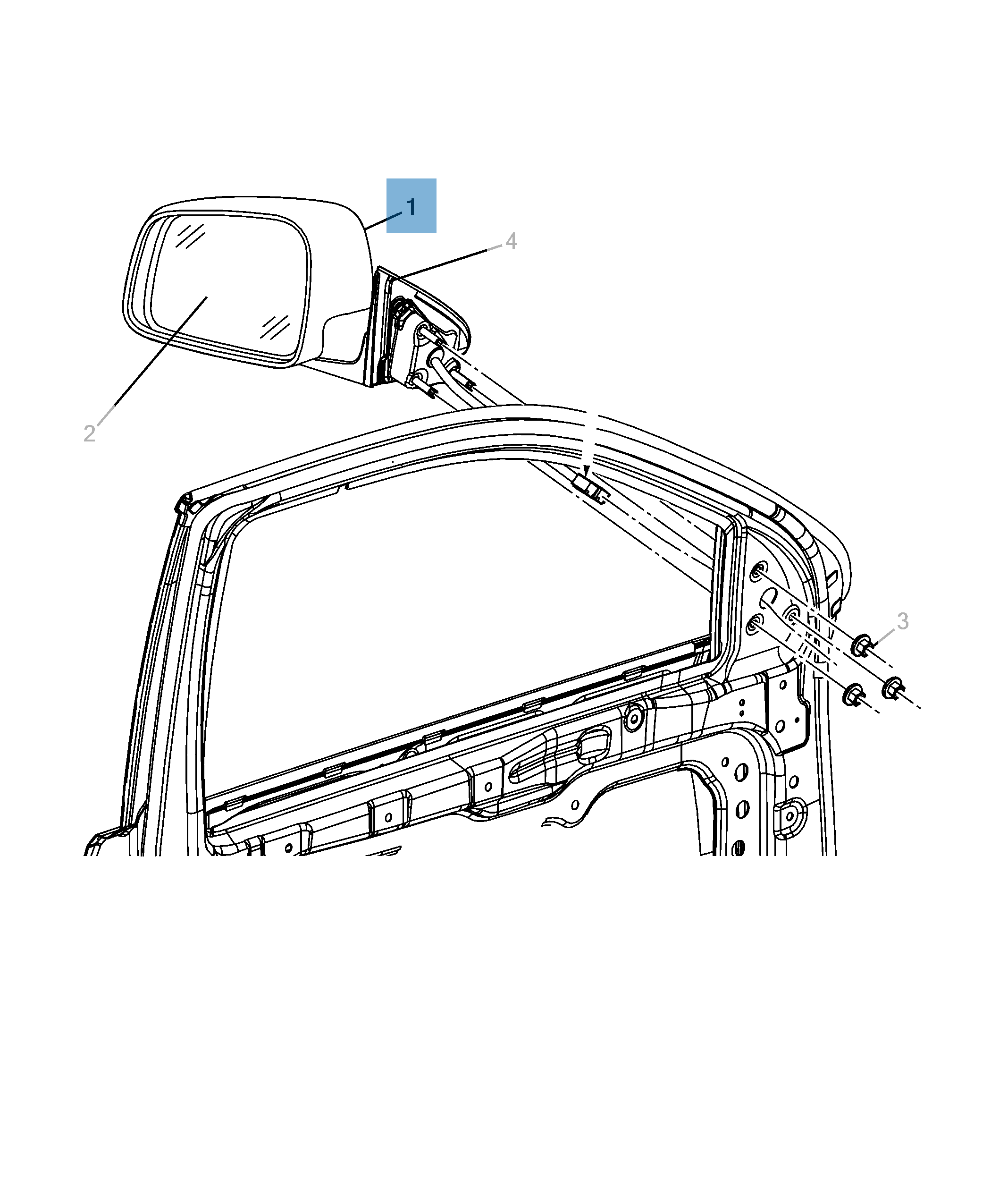 Espejo retrovisor exterior para Jeep Grand Cherokee jeep