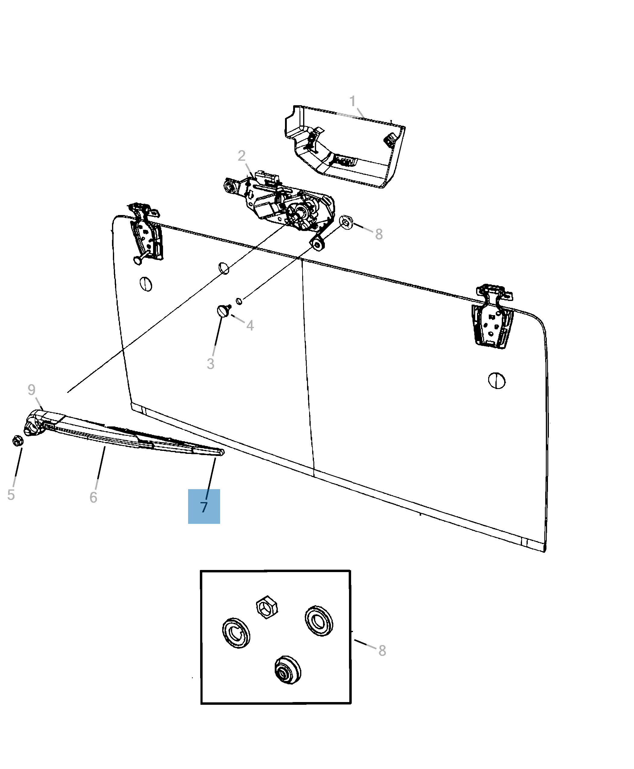 Spazzola tergicristalli posteriori per Wrangler undefined