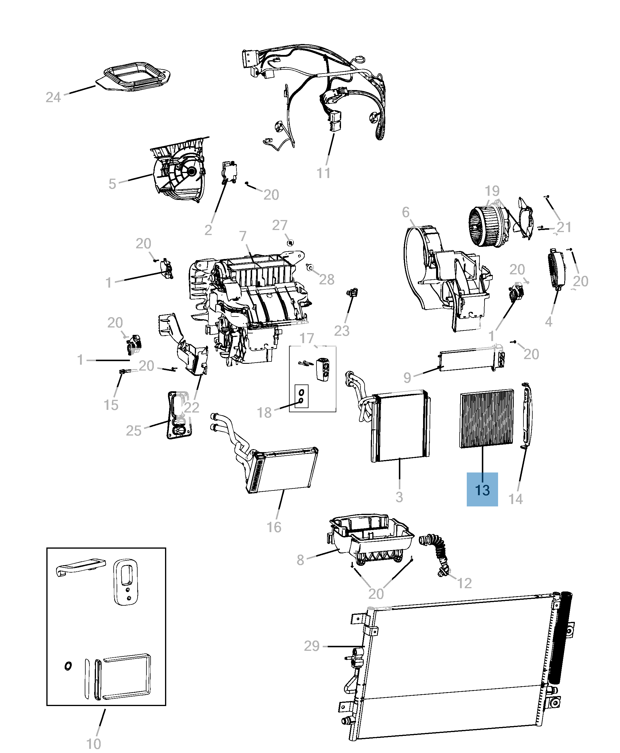 Filtro aria abitacolo particellare per Cherokee  undefined