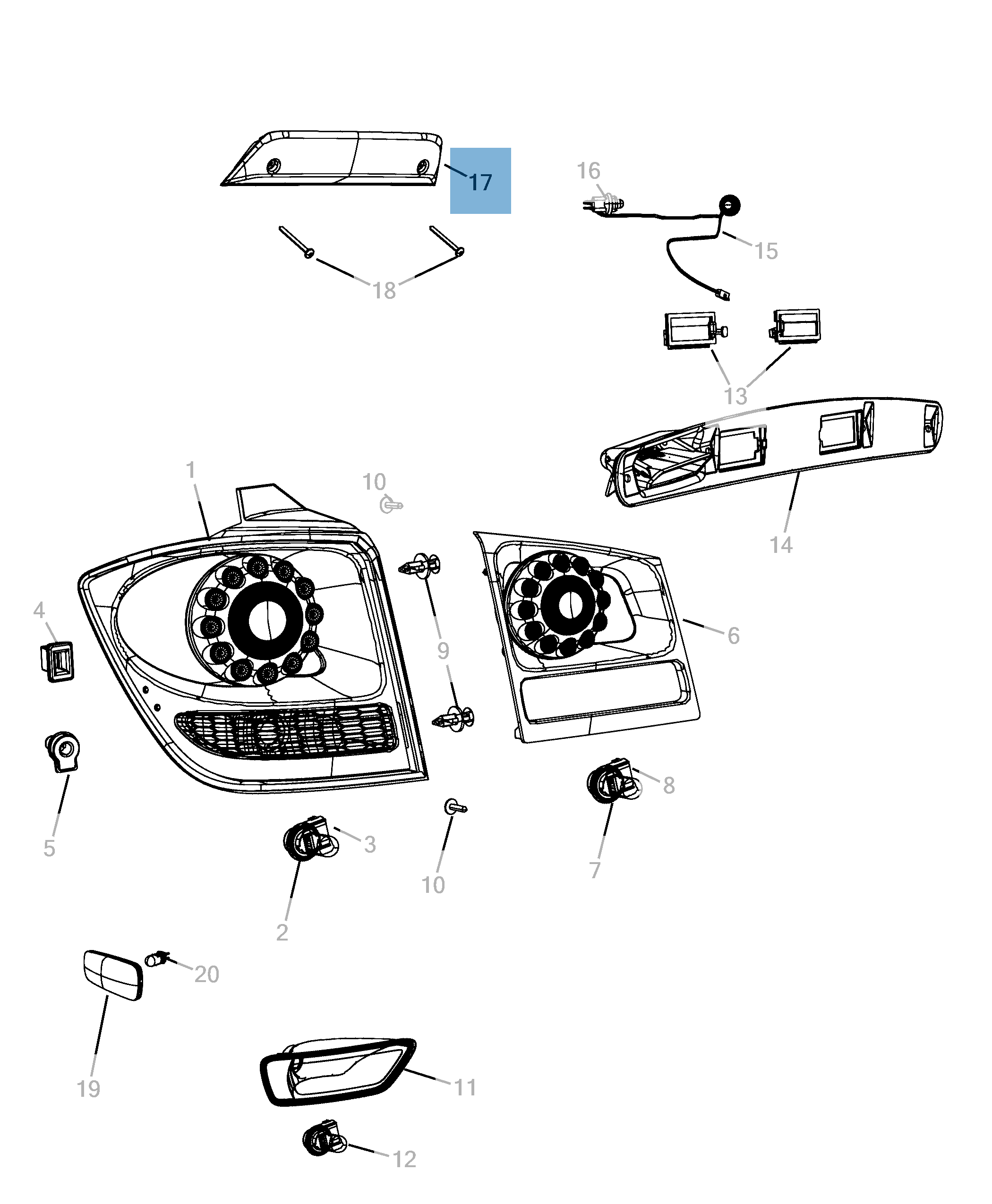 Feu arrière pour Fiat Freemont undefined
