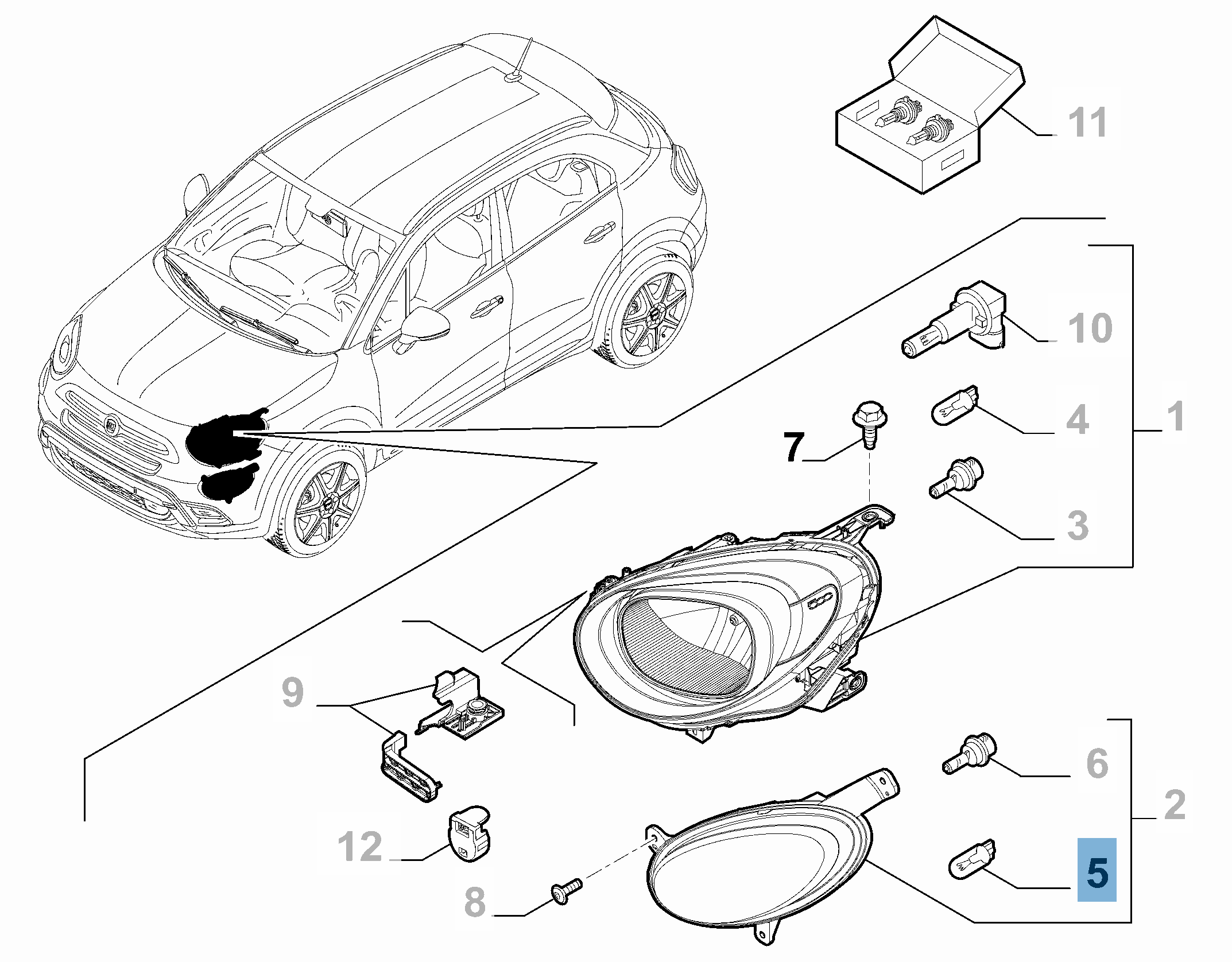 Ampoule W21W 21W 12V pour Fiat  fiat