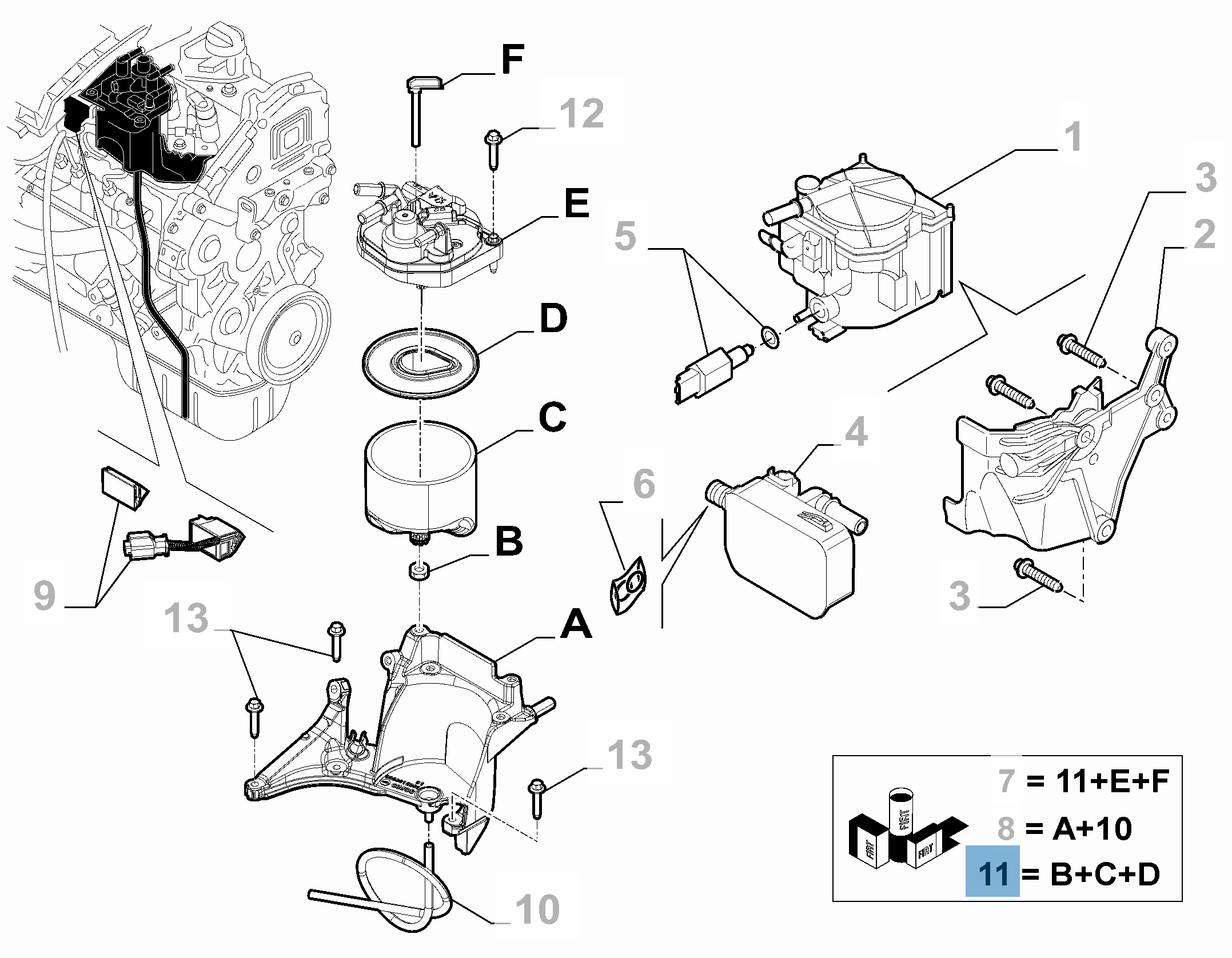Filtre à gazole pour Fiat Professional Nouveau Scudo  fiat