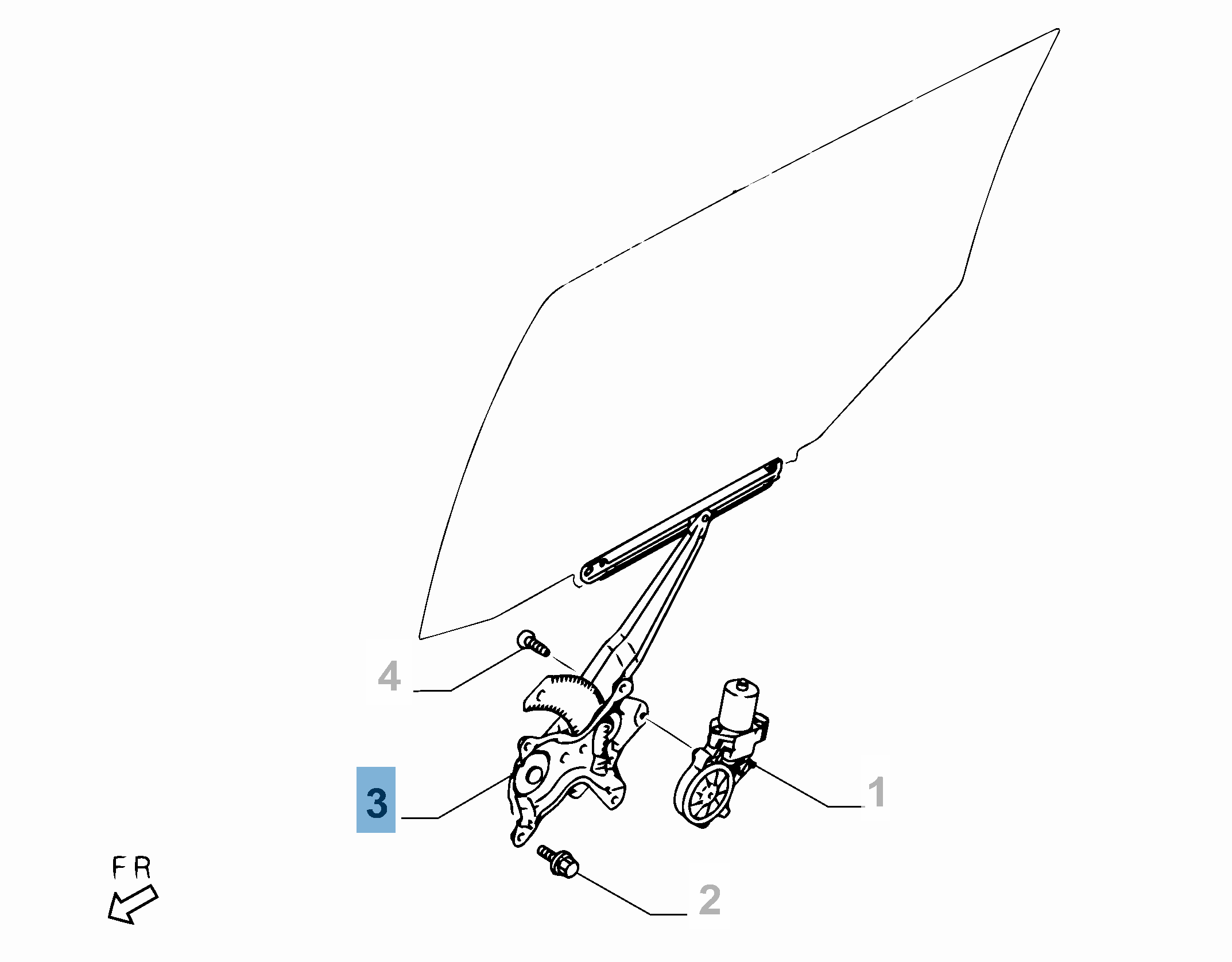 Lève-vitre arrière droit pour Fiat et Fiat Professional  undefined