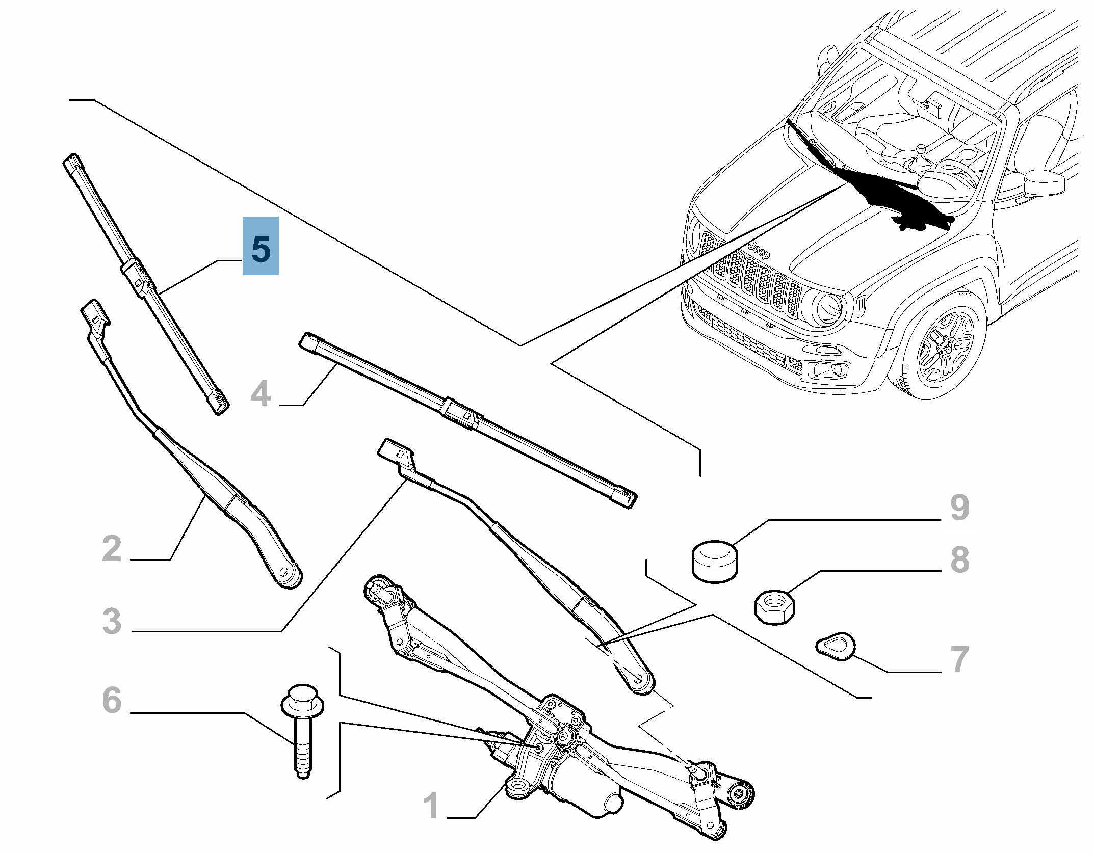 Spazzola tergicristalli anteriori per Renegade  undefined