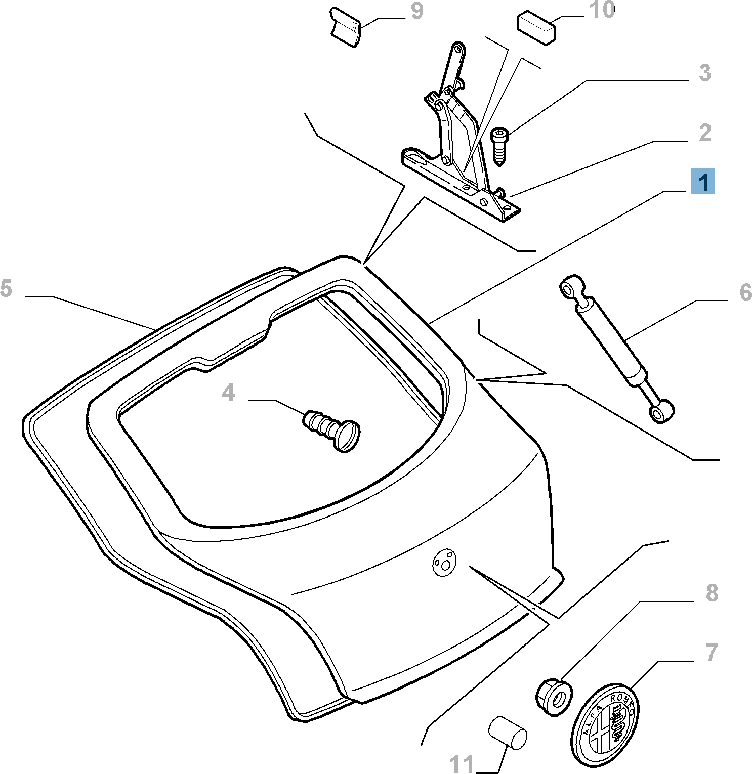  Portellone posteriore per Alfa Romeo GT (2003-2010)  undefined