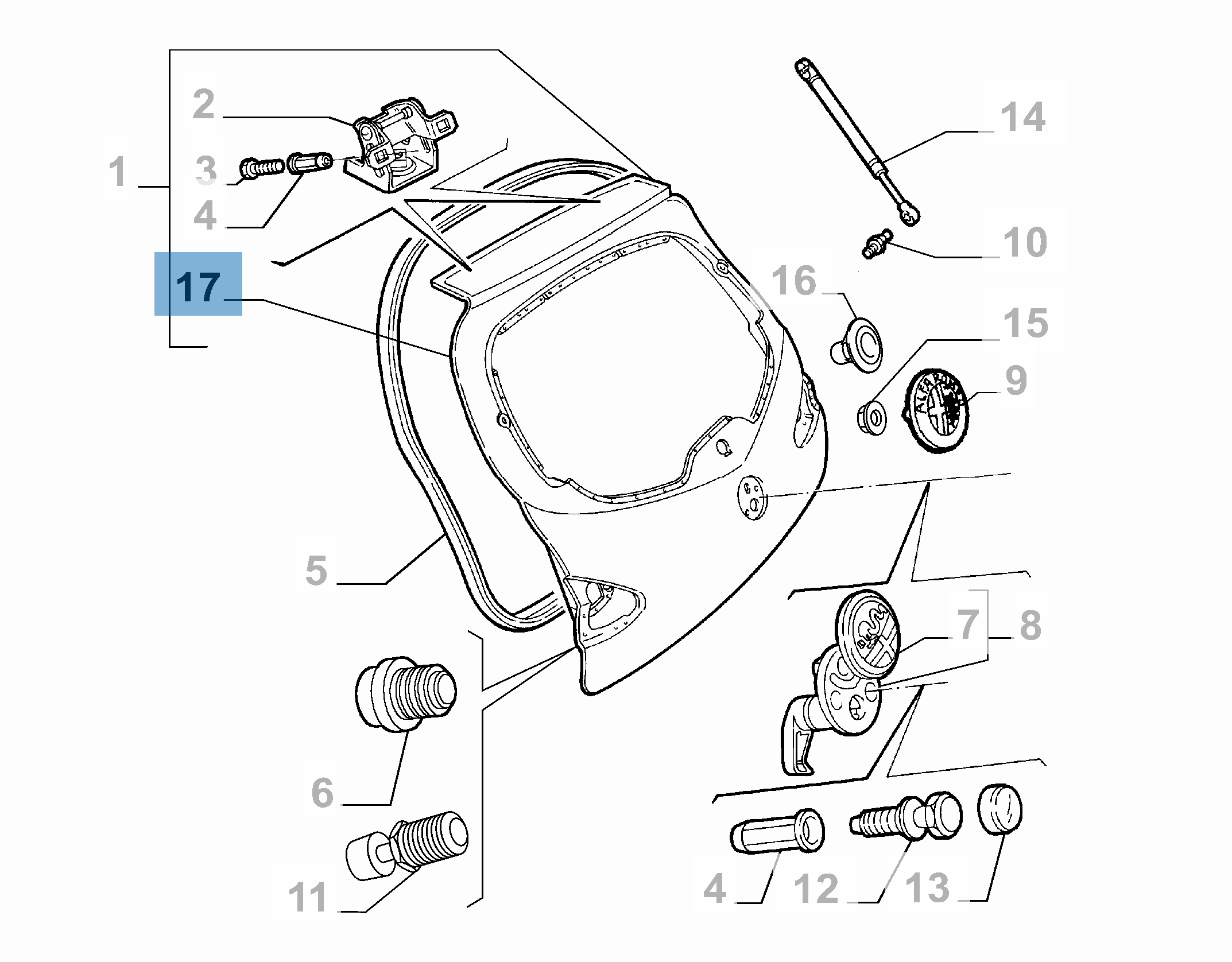 Hayon complet pour Alfa Romeo 147 (2000-2010)  undefined