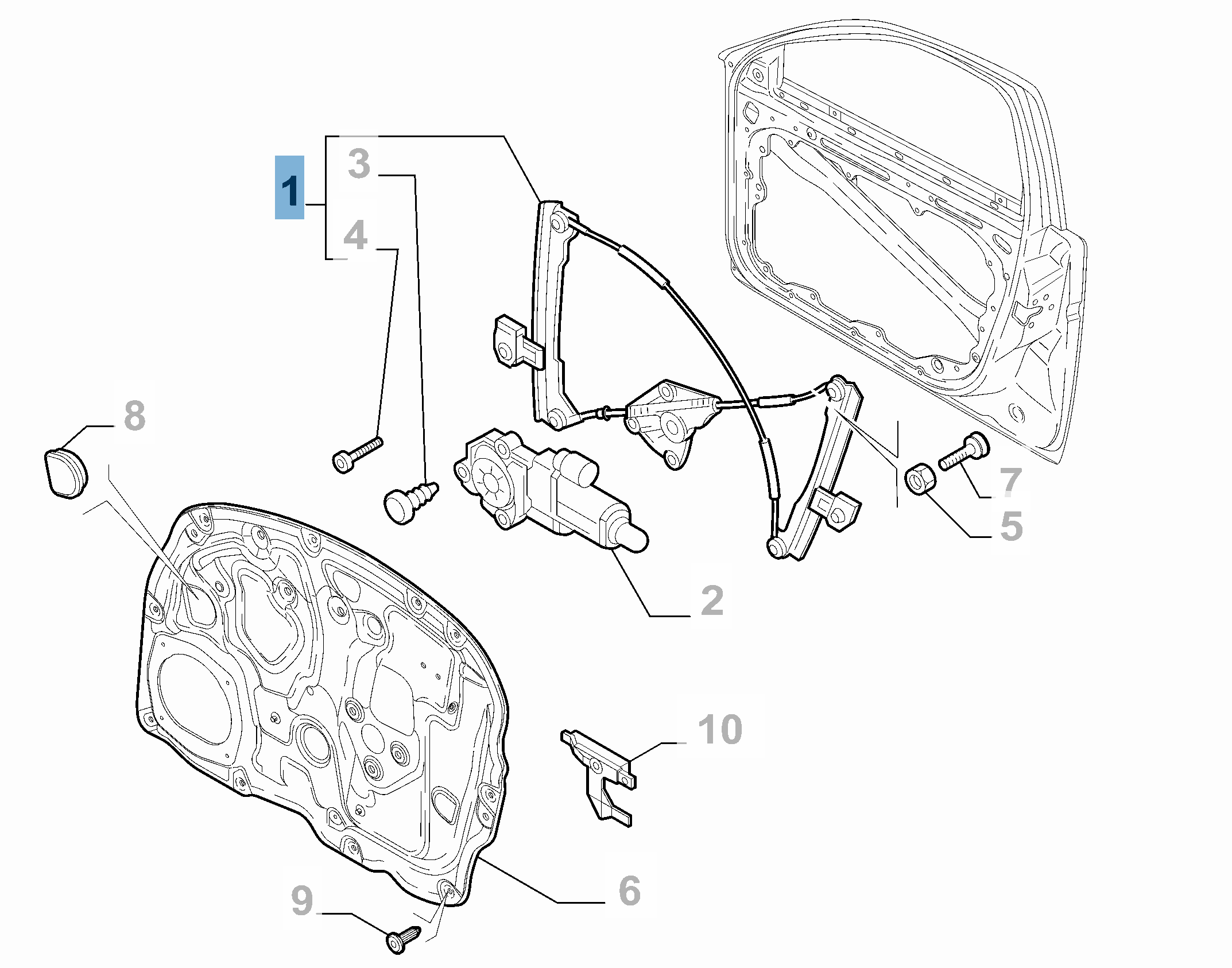 Lève-vitre avant droit pour Alfa Romeo 159 undefined