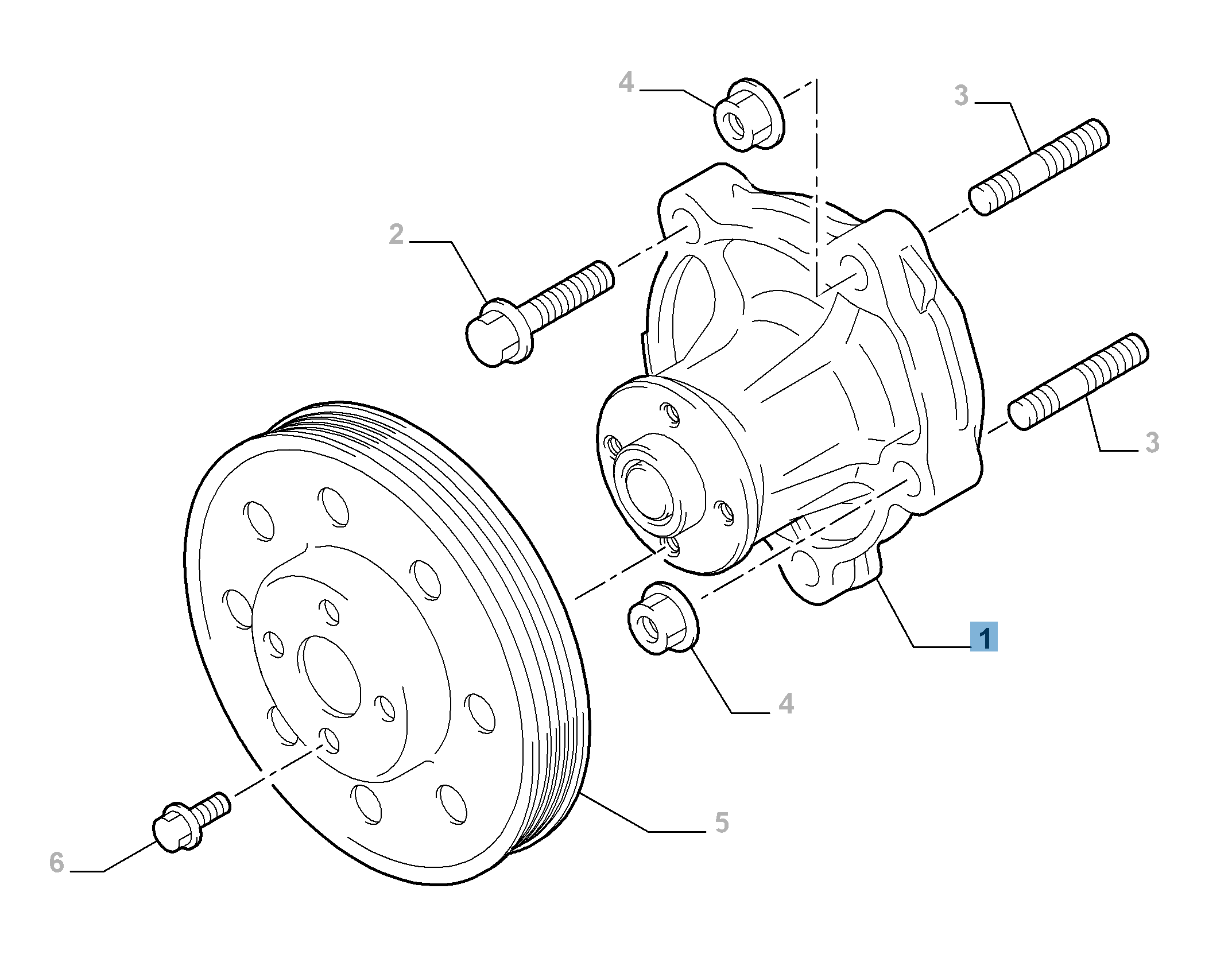 Pompe à eau pour Fiat Sedici  undefined