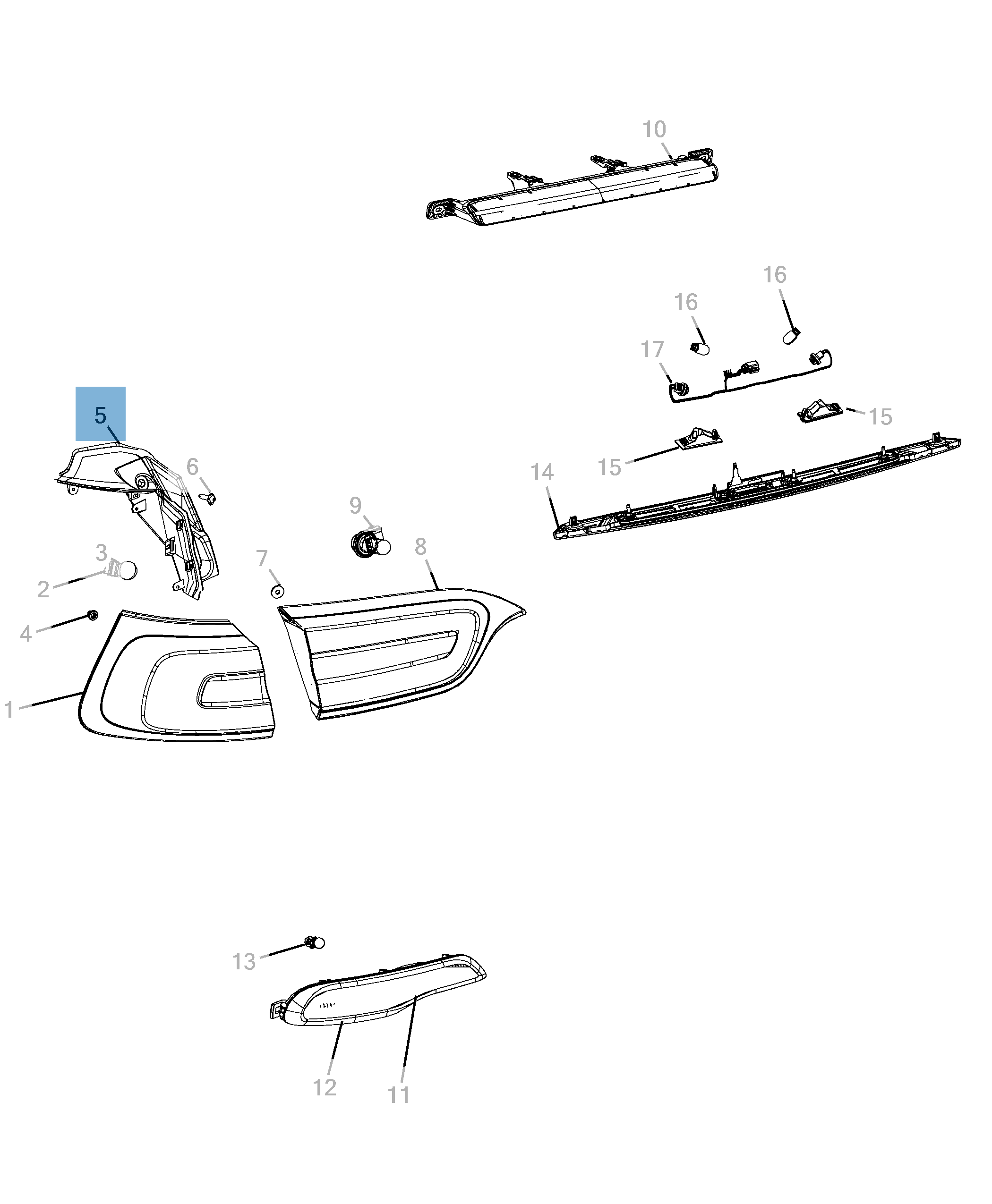 Fanale posteriore per Jeep Cherokee  undefined