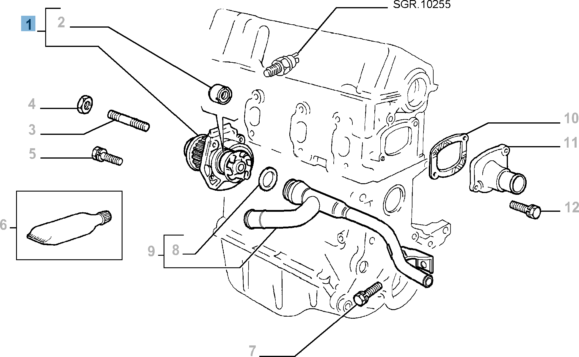 Pompa acqua con guarnizione  undefined