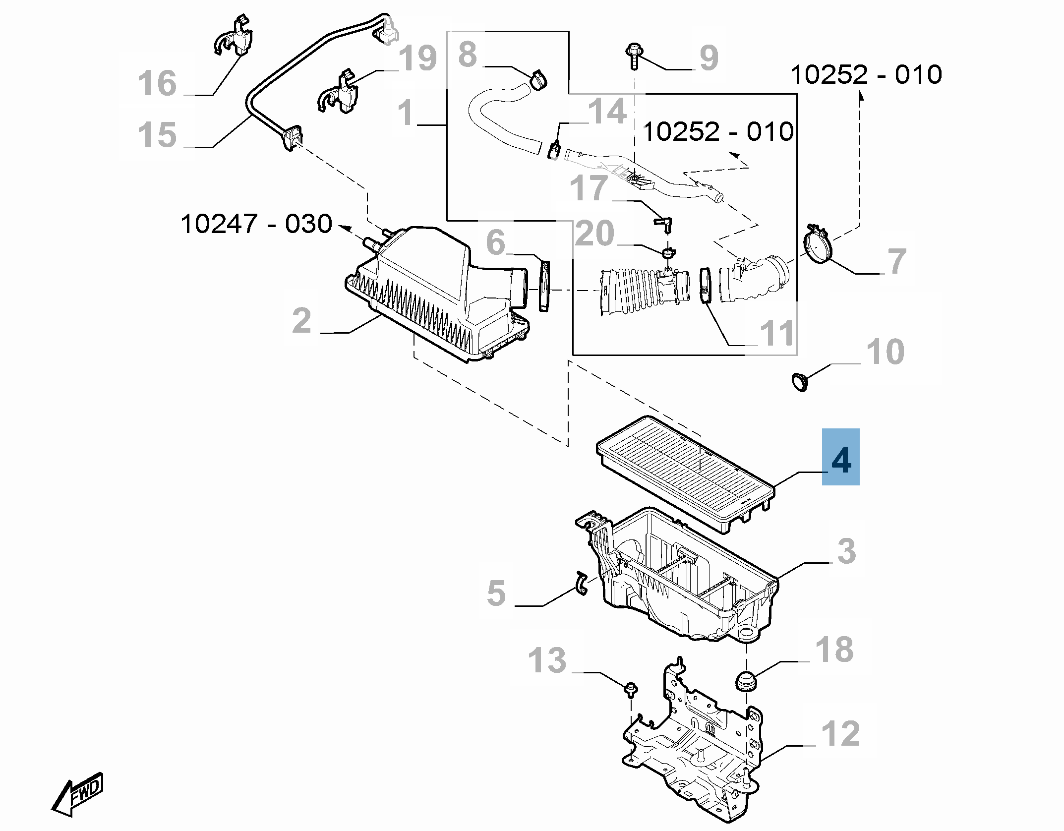 Filtre à air moteur  undefined
