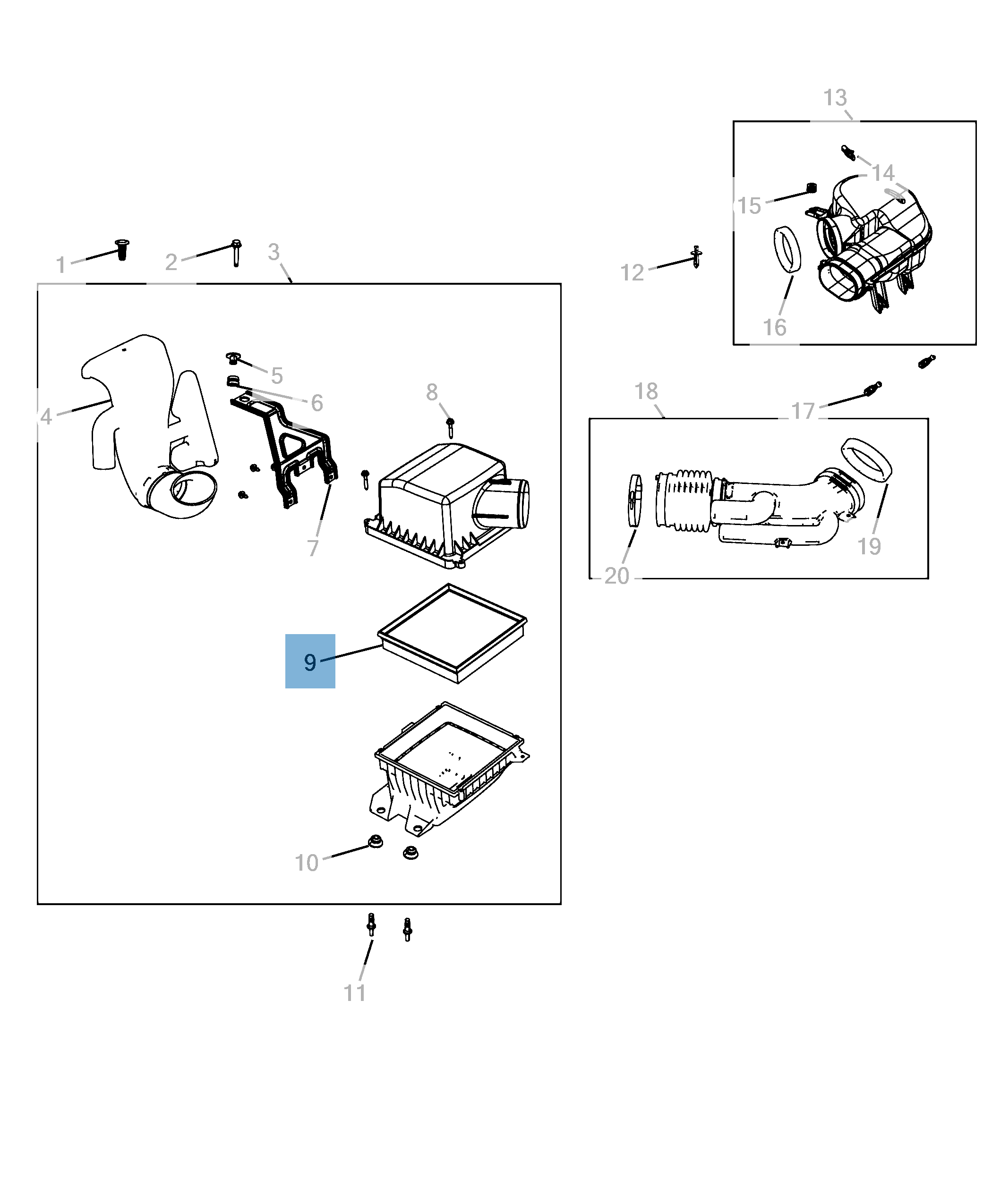 Filtre à air moteur pour Fiat Freemont  undefined