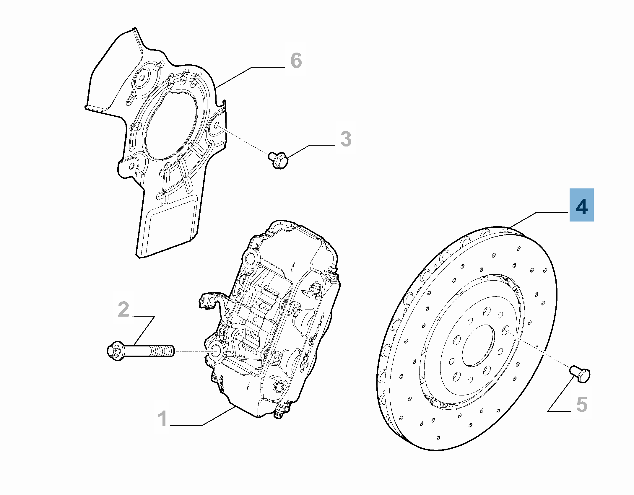 Disque de frein avant pour Alfa Romeo 4C  undefined