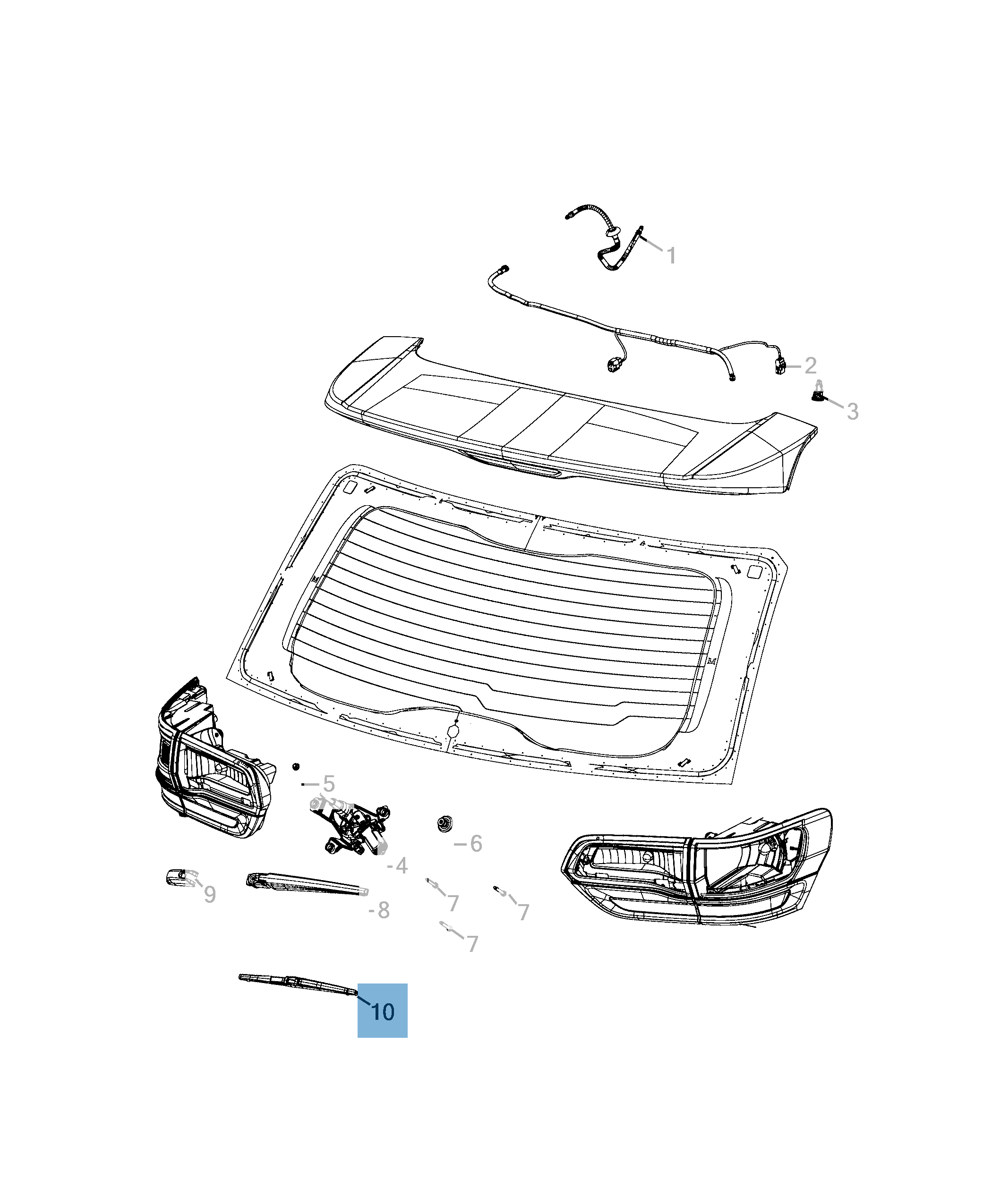 Spazzola tergicristalli posteriore per Grand Cherokee  undefined