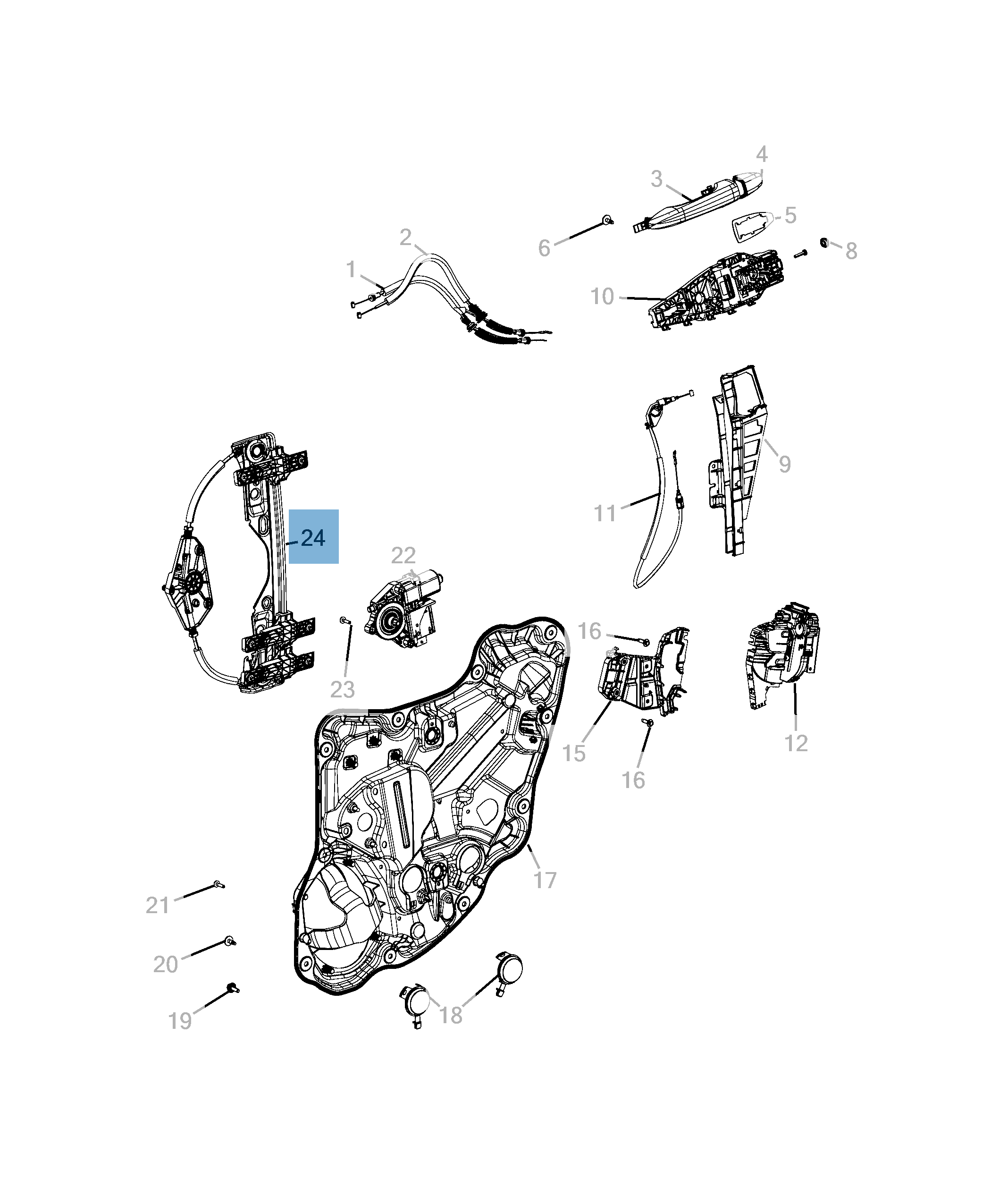 Alzacristallo posteriore per Jeep Compass  undefined