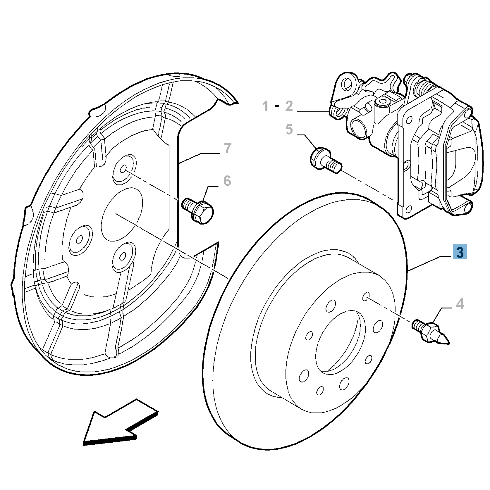 Disco de freno trasero para Alfa Romeo Mito  alfa-romeo