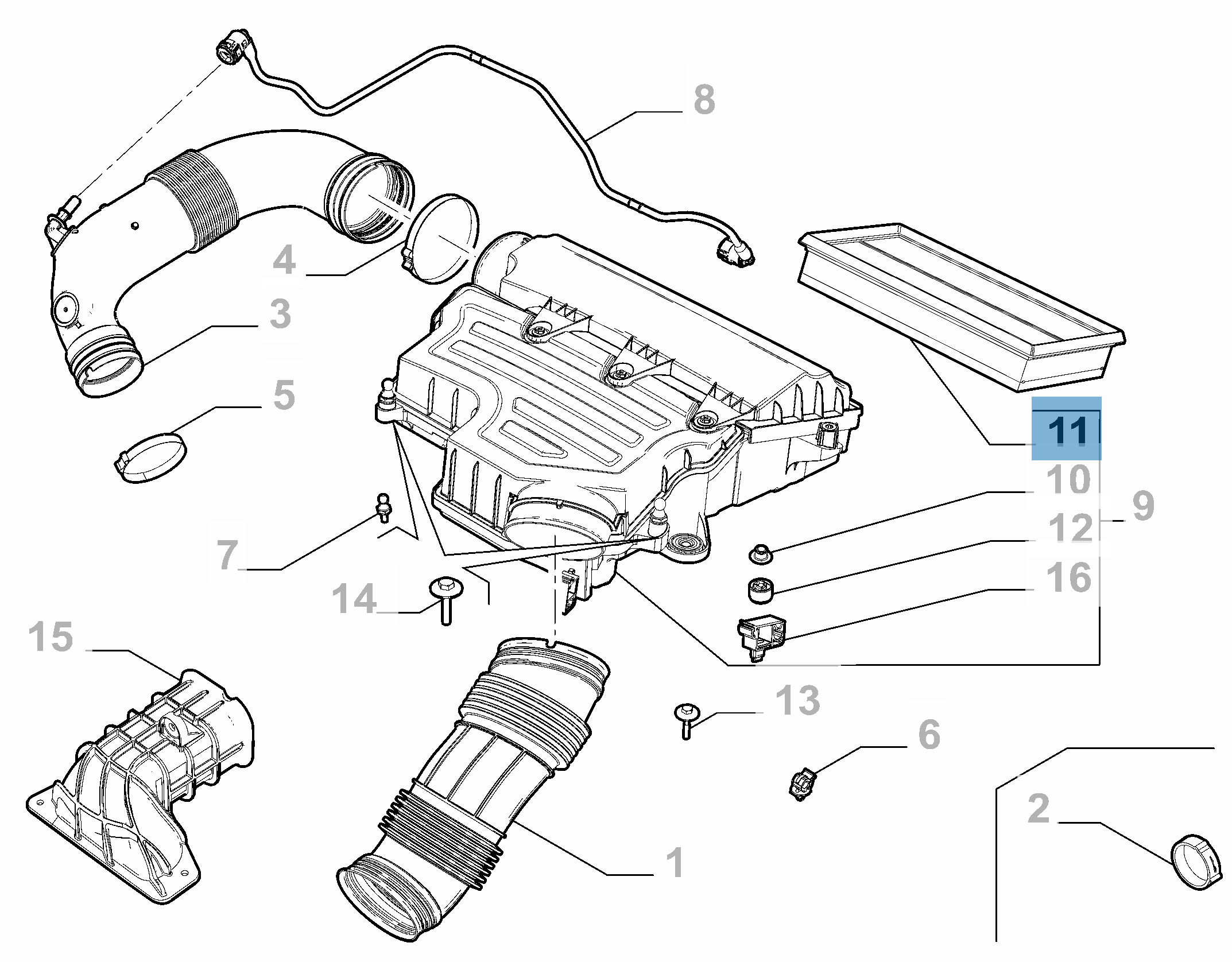 Filtre à air moteur pour CC1.3 Essence, PHEV et BEV  undefined