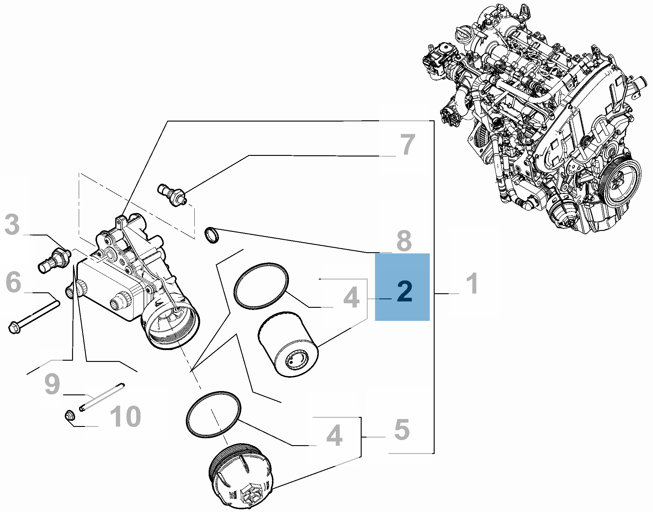 Oil filter for Fiat and Fiat Professional  fiat