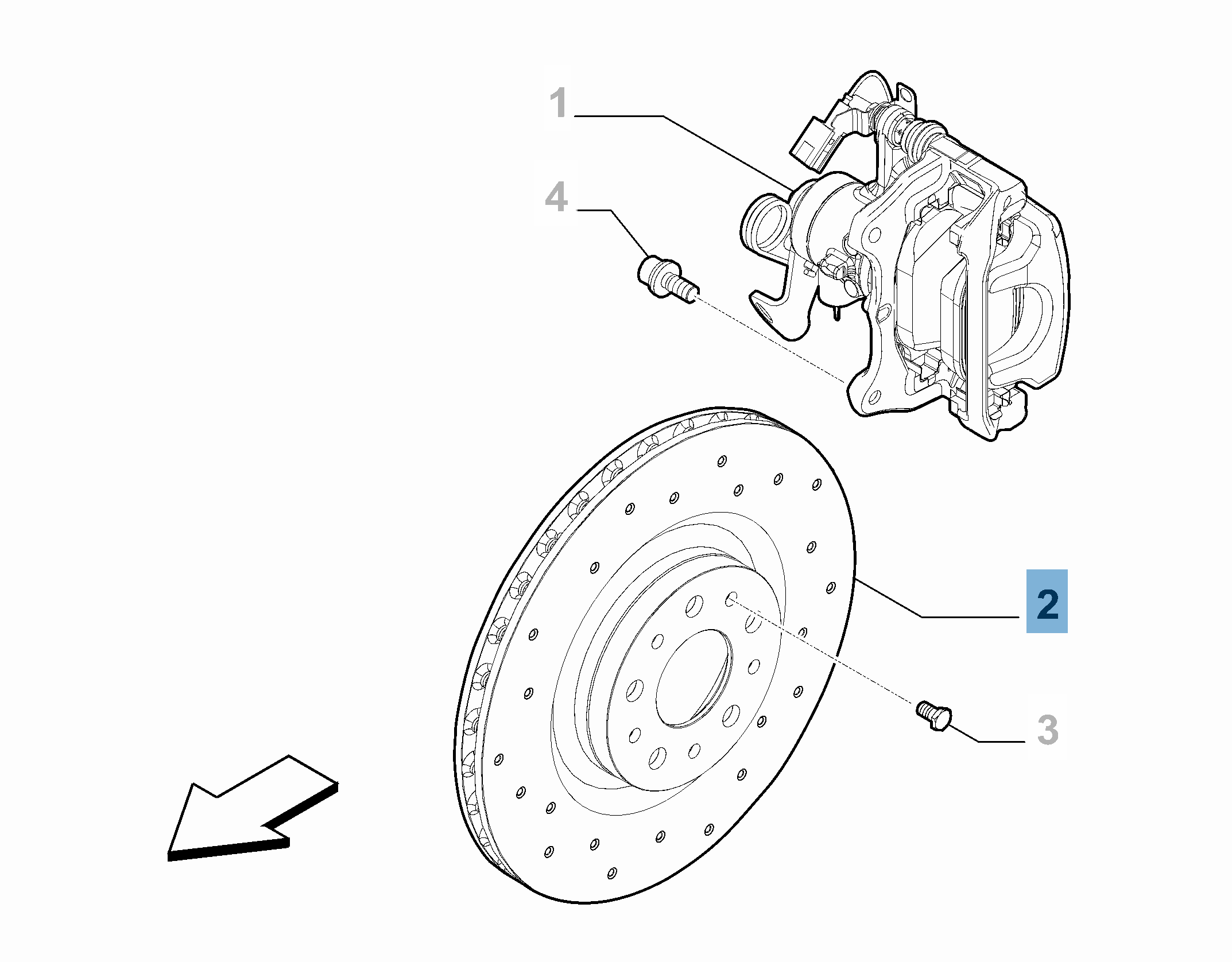 Disque de frein arrière pour Alfa Romeo 4C  undefined