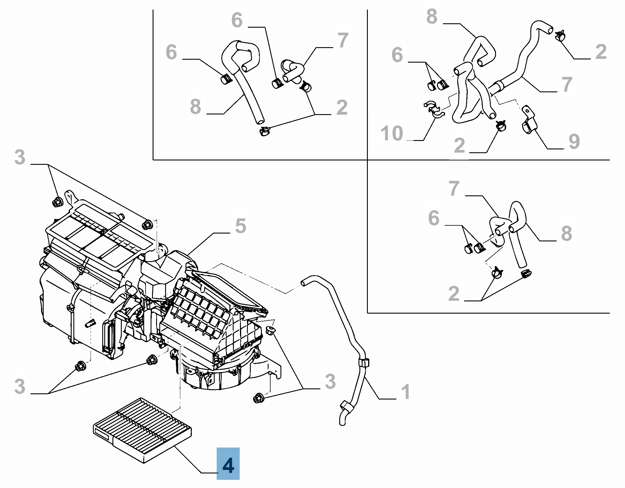 Cabin particle filter for Fiat and Fiat Professional  fiat