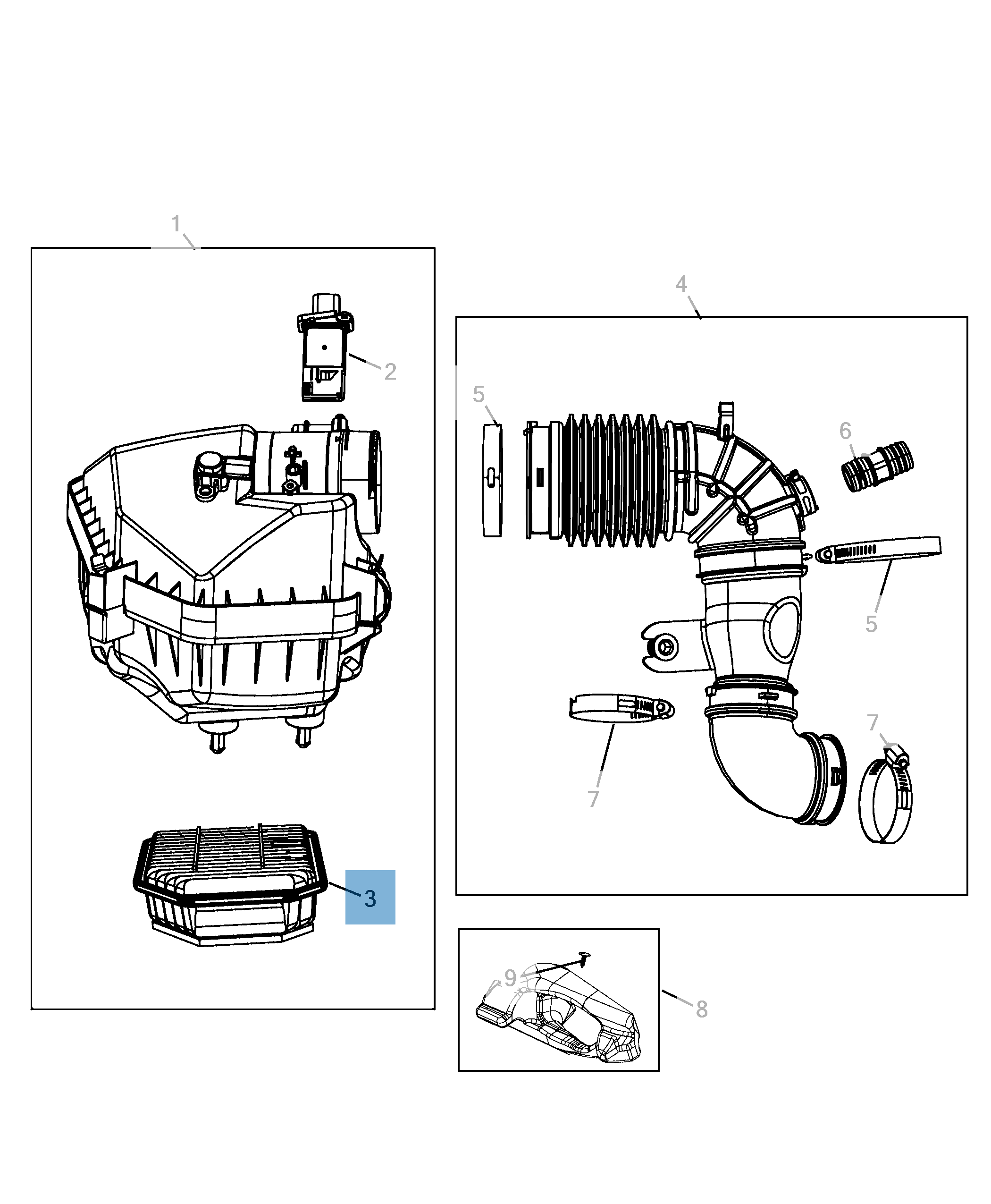 Filtro aria motore per Jeep Wrangler  jeep