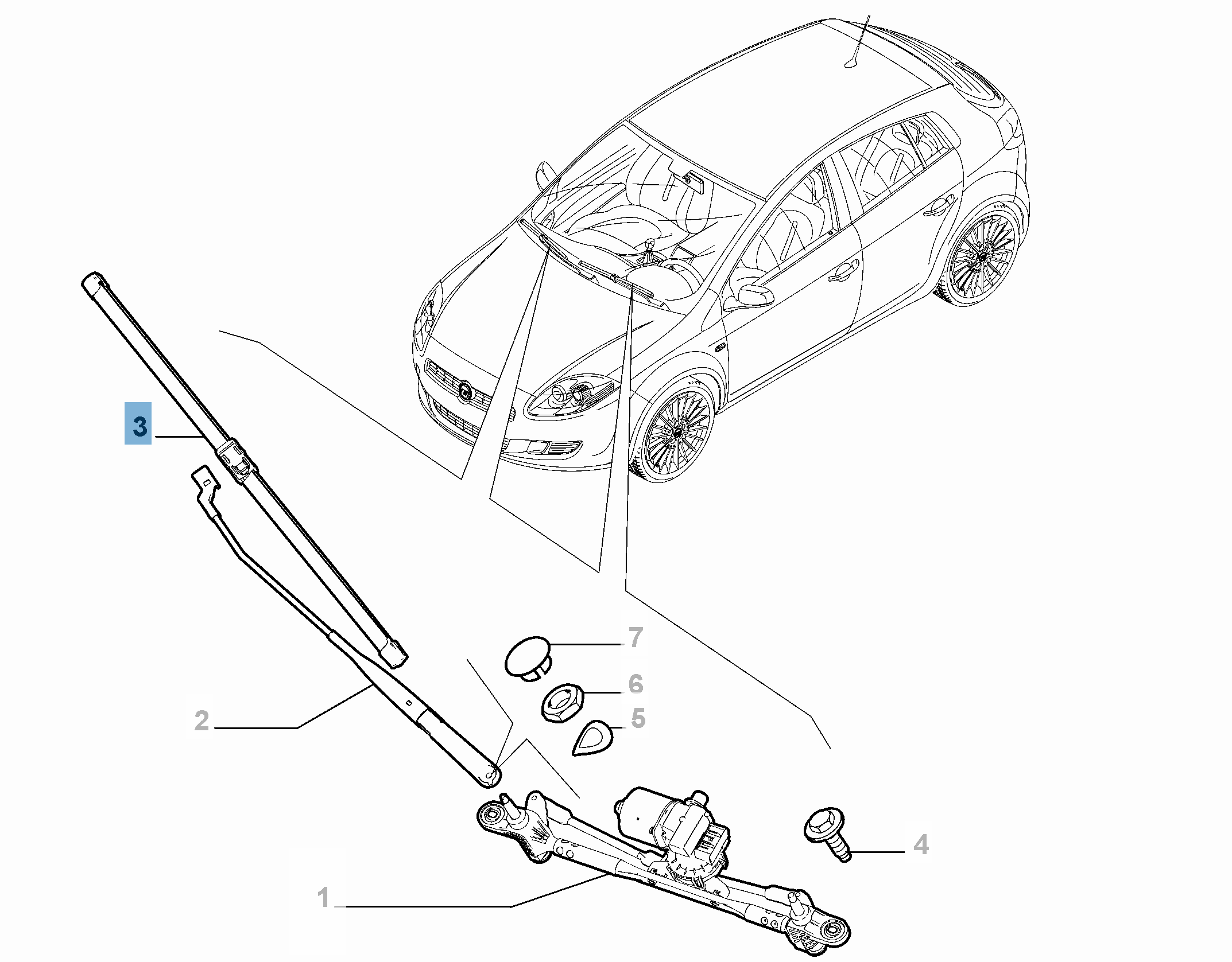 Kit 2 spazzole tergicristalli anteriori per Bravo, Delta  undefined