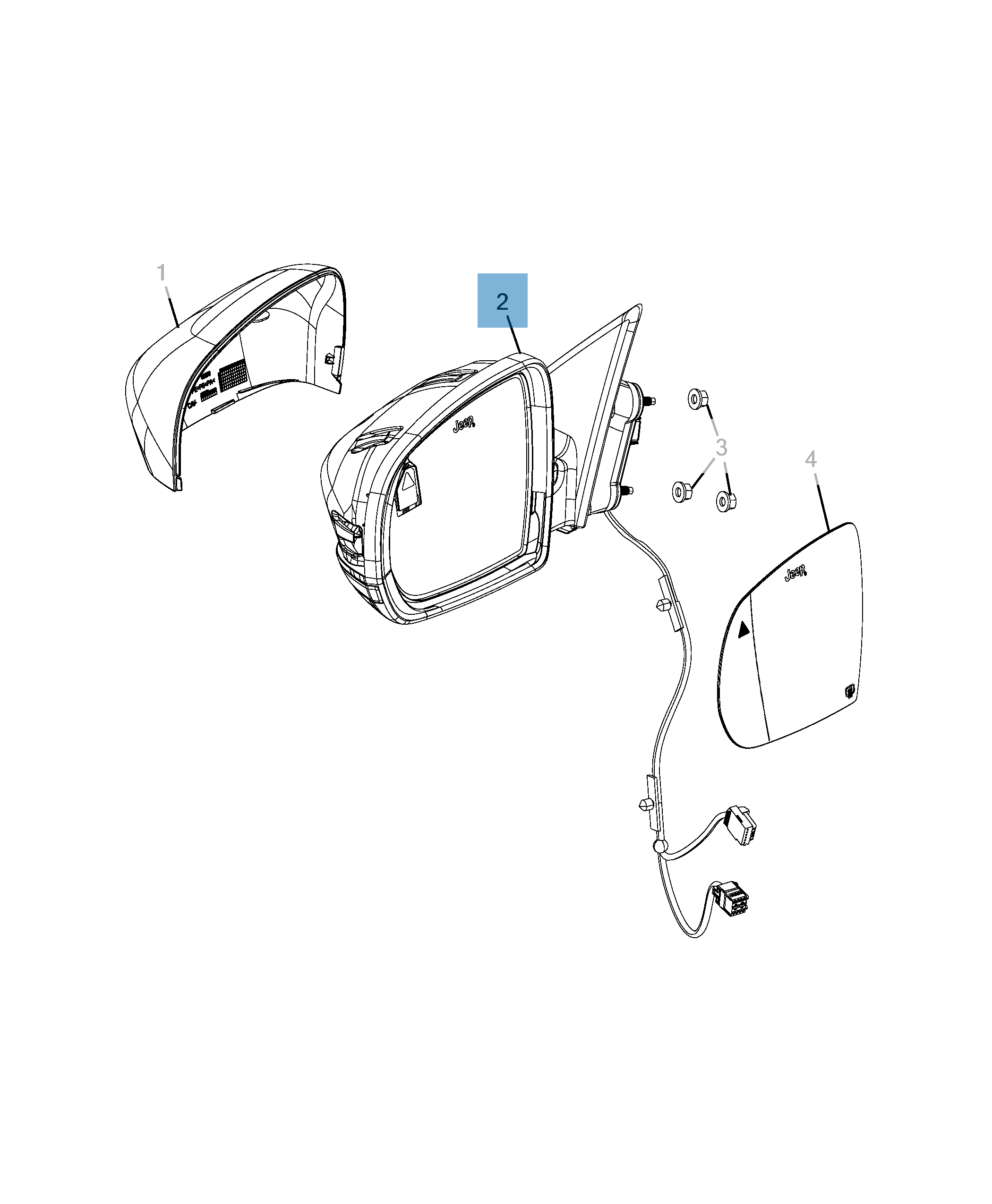 Specchietto retrovisore esterno per Jeep Compass  undefined