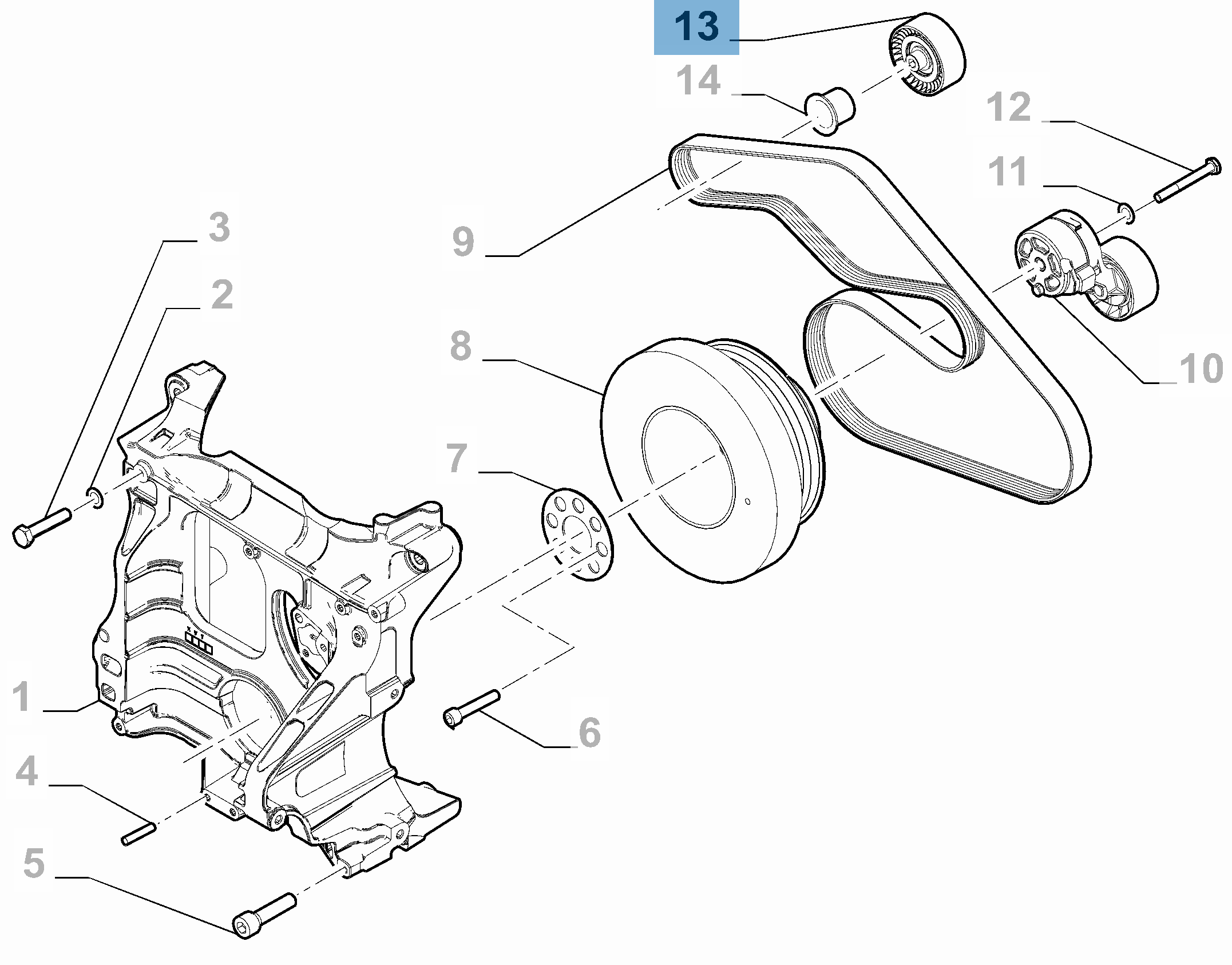Tendeur de courroie fixe pour Alfa Romeo  undefined