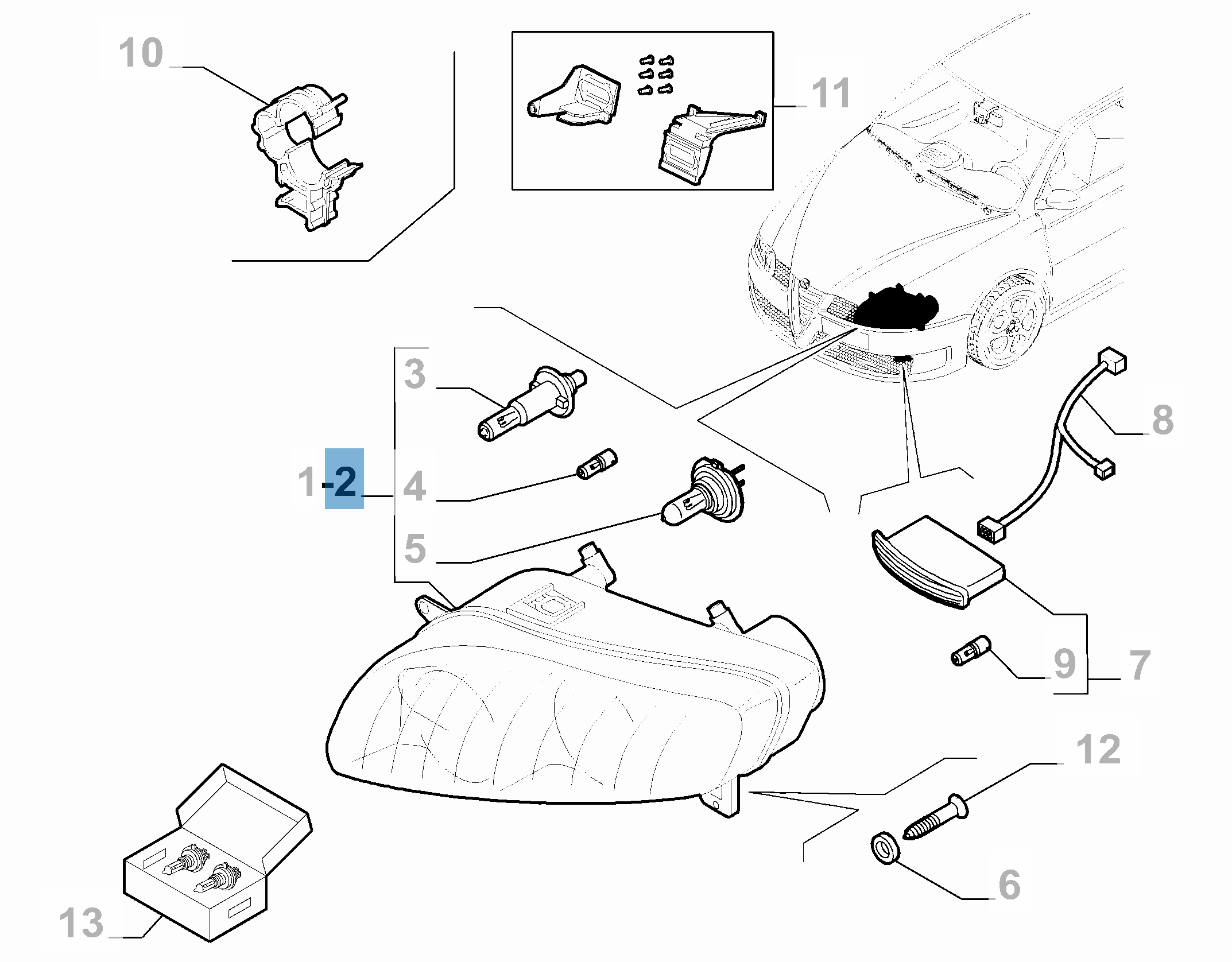 Faro delantero izquierdo para Alfa Romeo GT  undefined