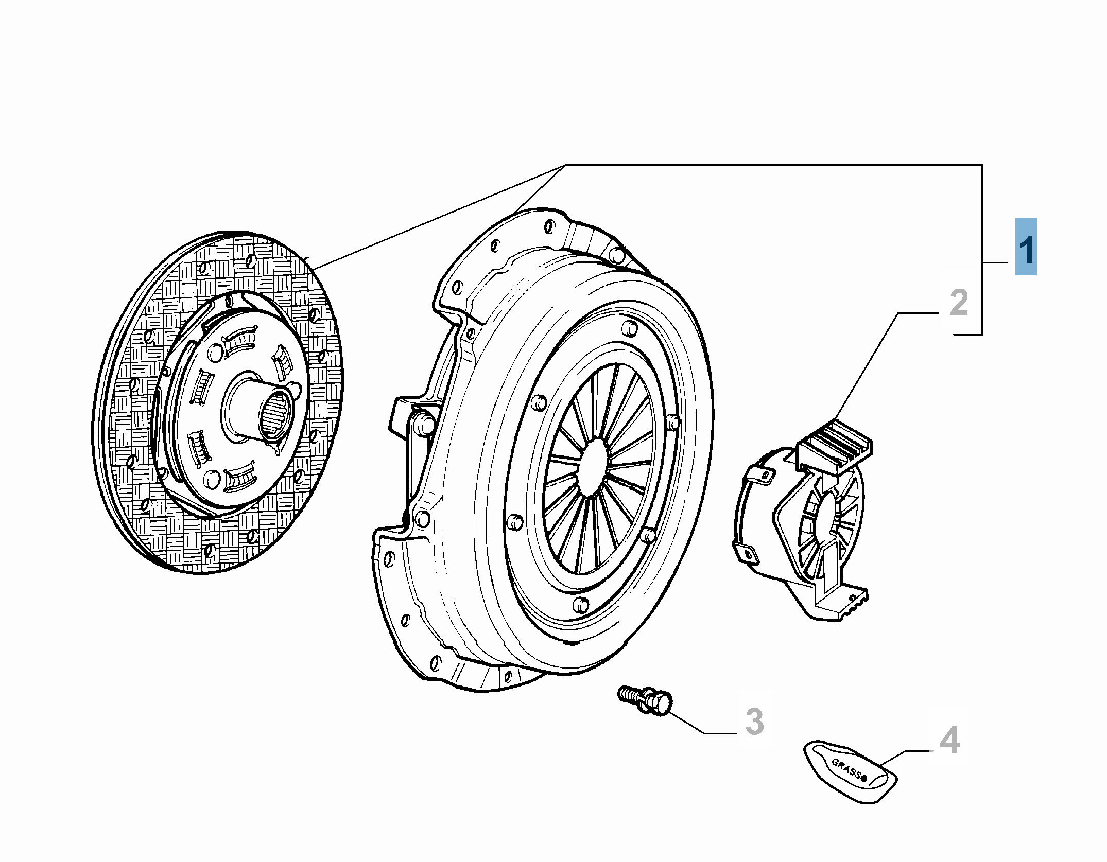 Kit embrayage (disque, plateau de pression et butée de débrayage) undefined