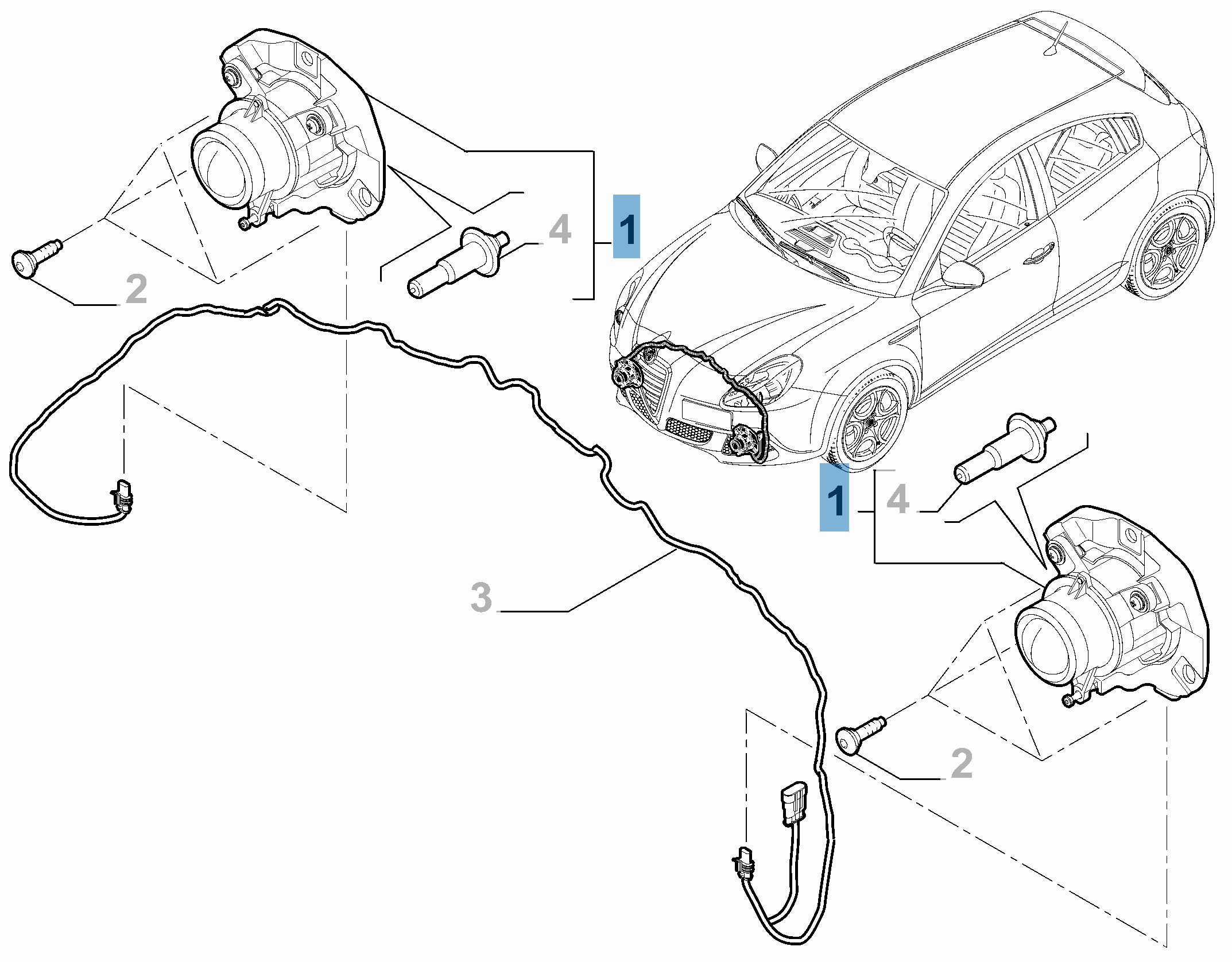 Antibrouillard avant pour Alfa Romeo Giulietta  undefined