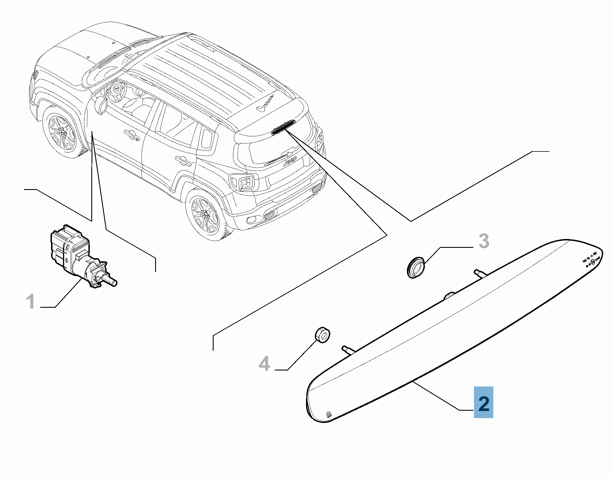 Luz de freno trasera para Jeep Renegade  undefined