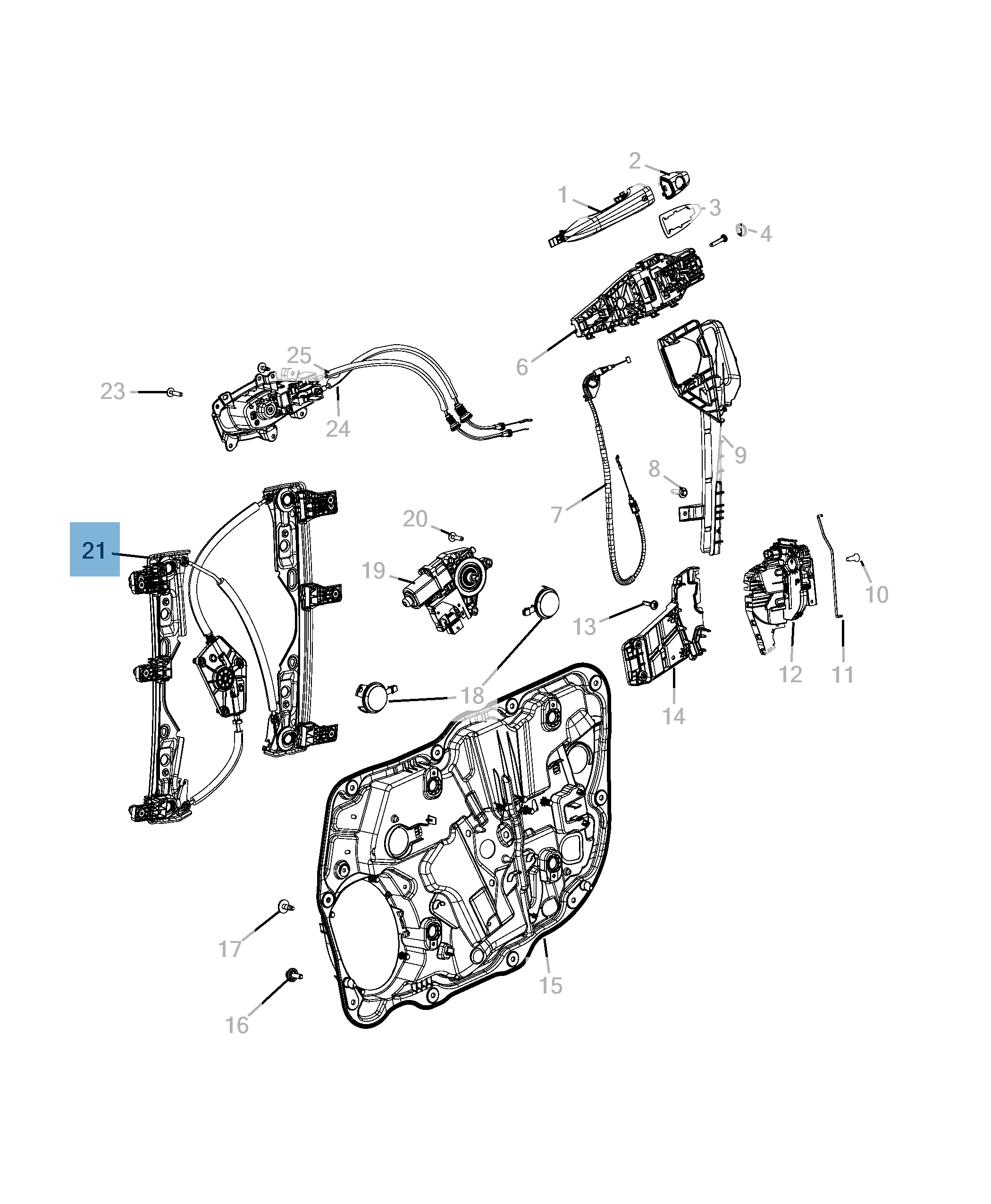 Alzacristallo anteriore per Jeep Compass  undefined
