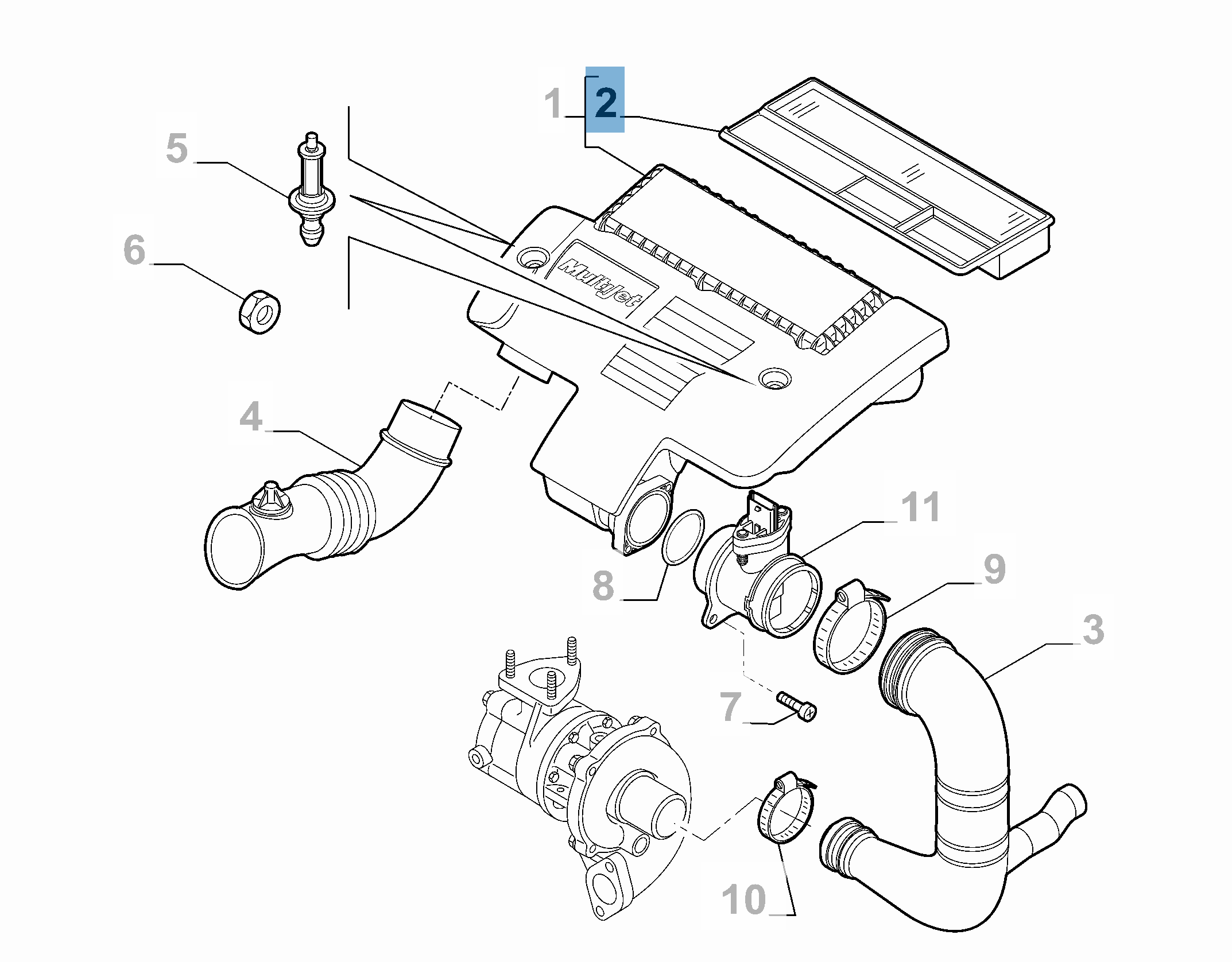 Filtro de aire del motor  alfa-romeo