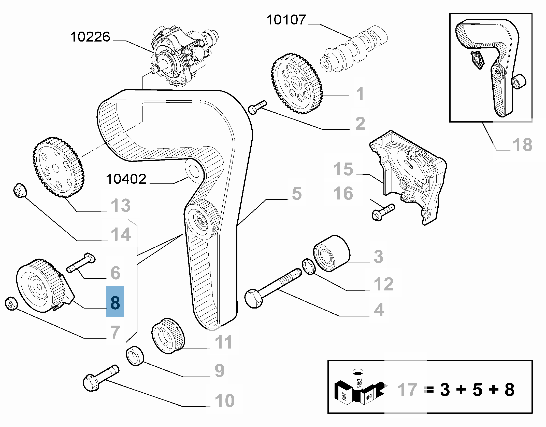 Tendicinghia regolabile  undefined