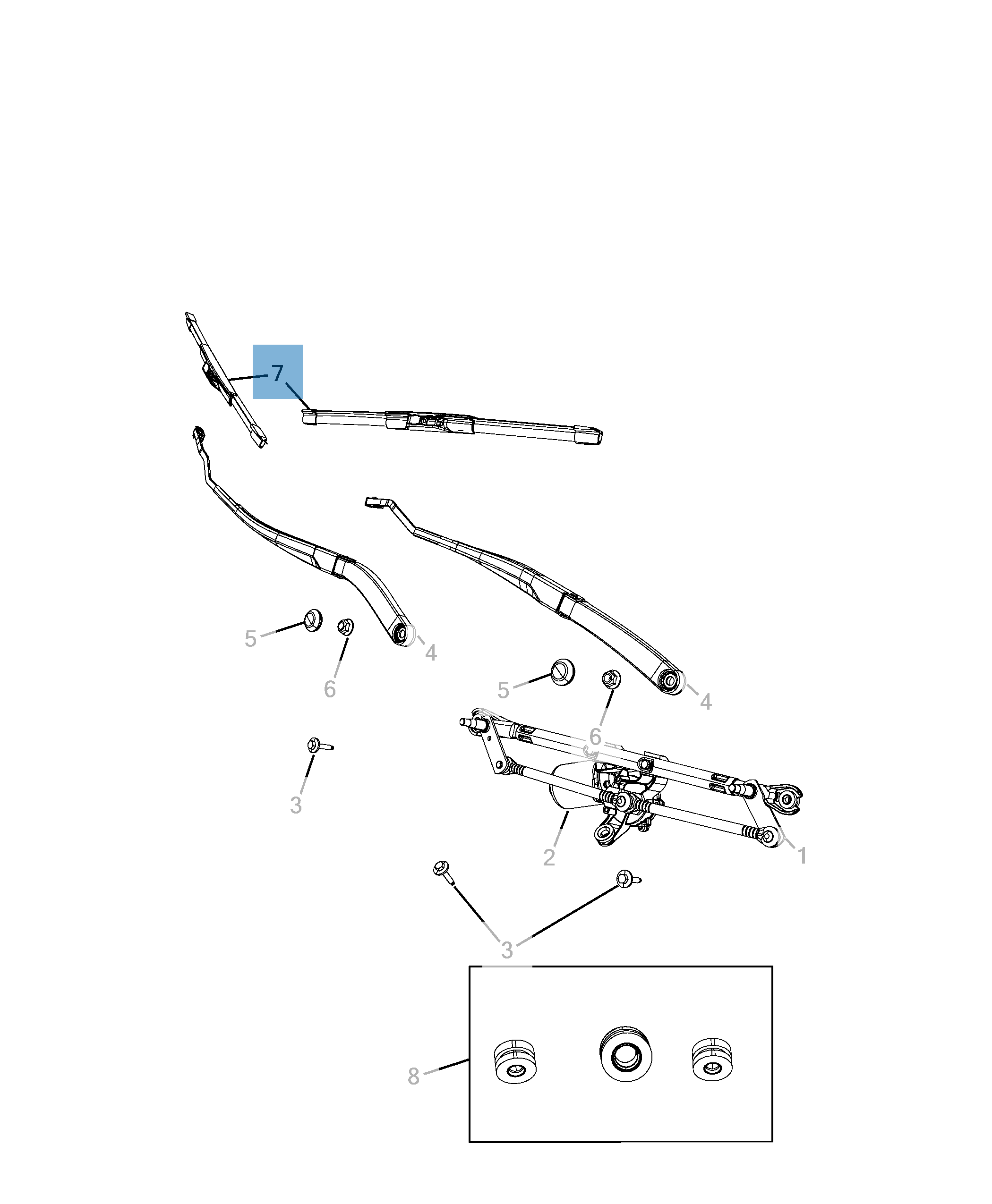 Spazzole tergicristalli anteriori per JEEP Compass  undefined