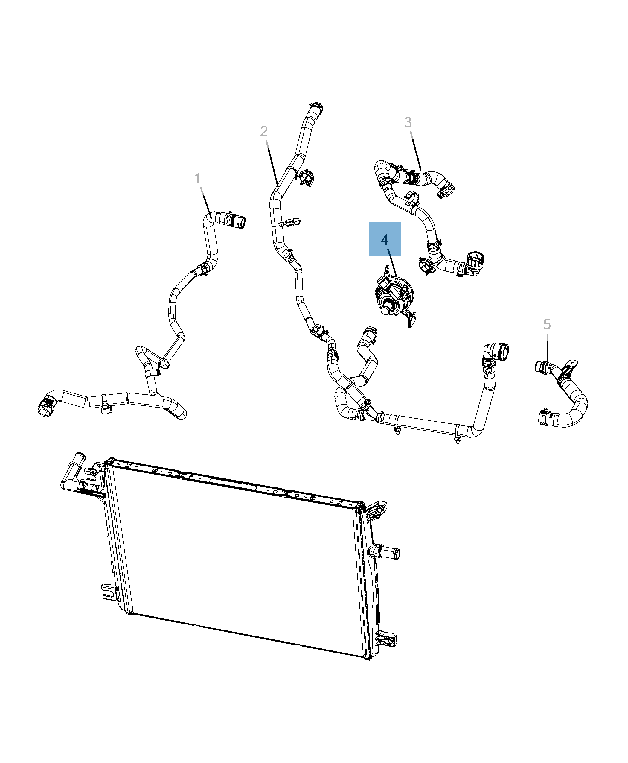 Pompa acqua , impianto raffreddamento ausiliario per Jeep Wrangler  undefined