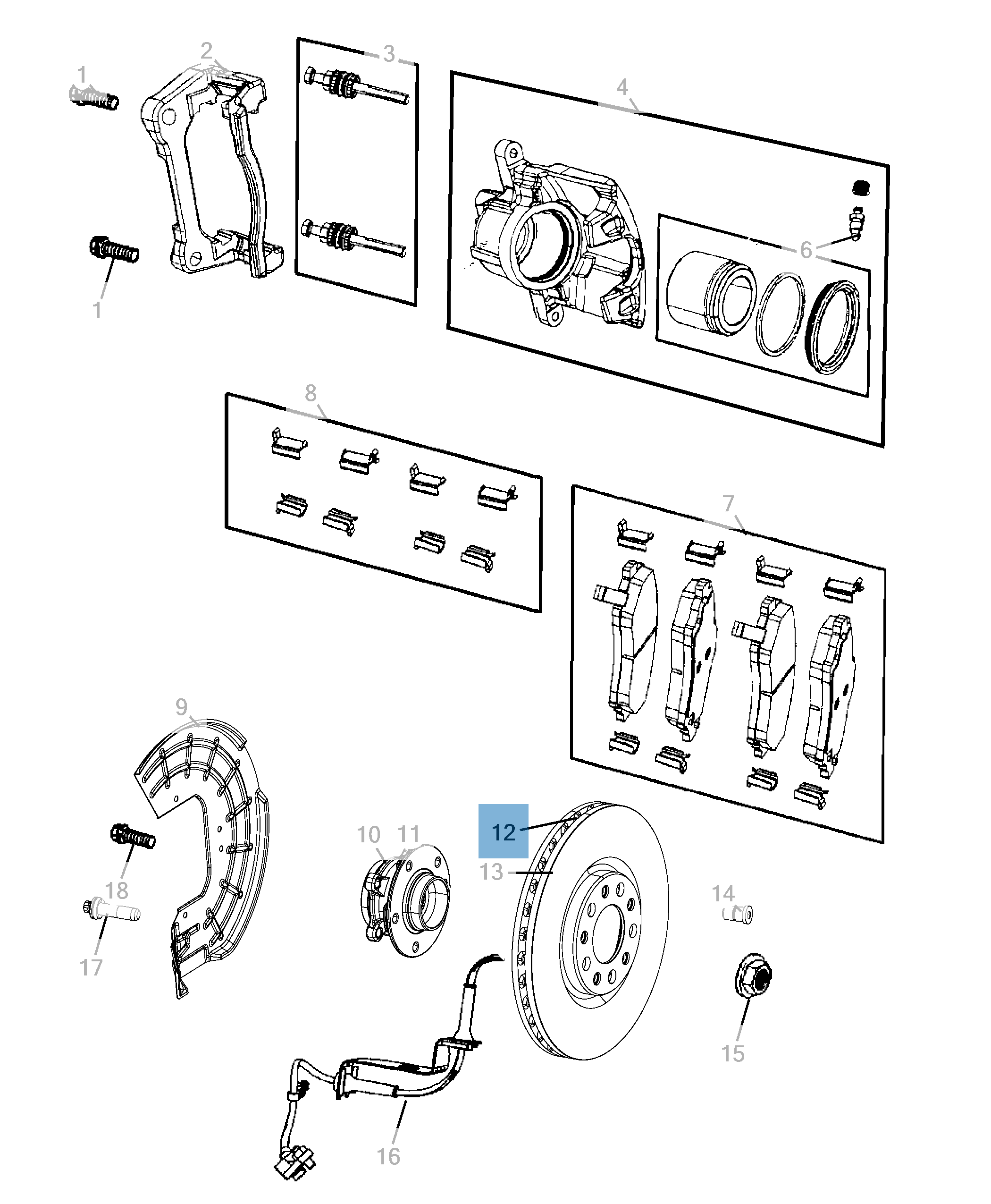 Disco freno anteriore per Compass LHD 2019-2020-2021  undefined