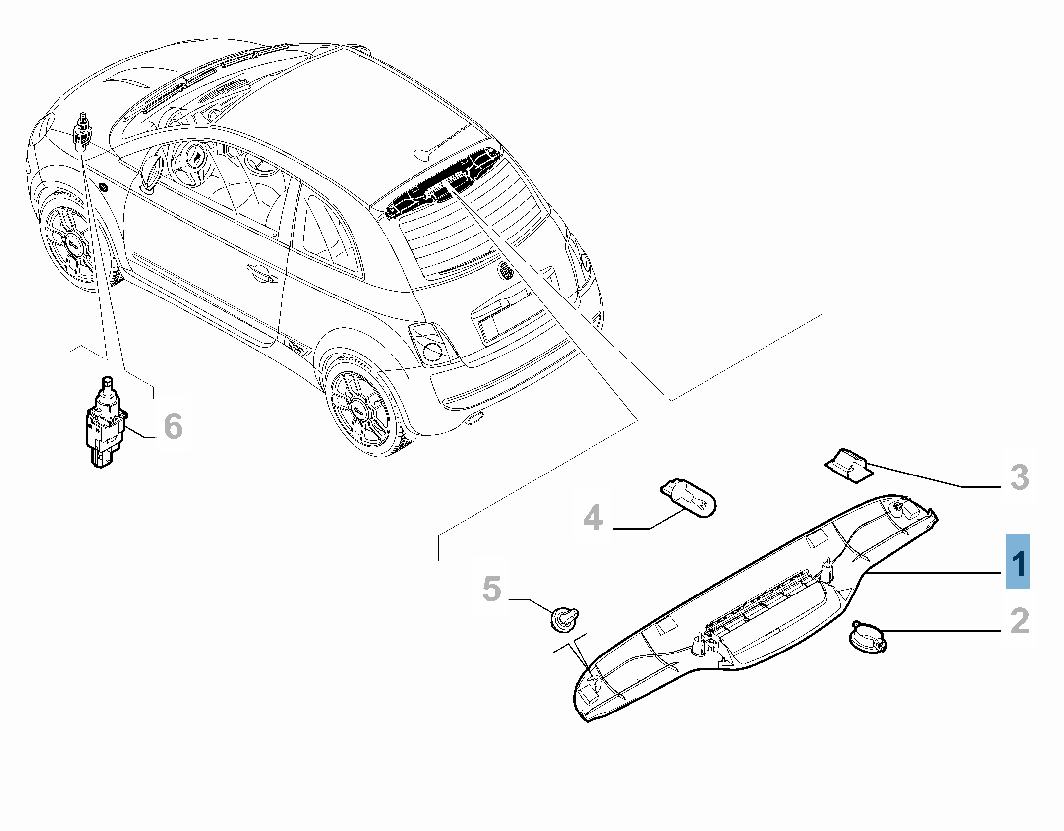 Feu arrière pour Fiat 500 undefined