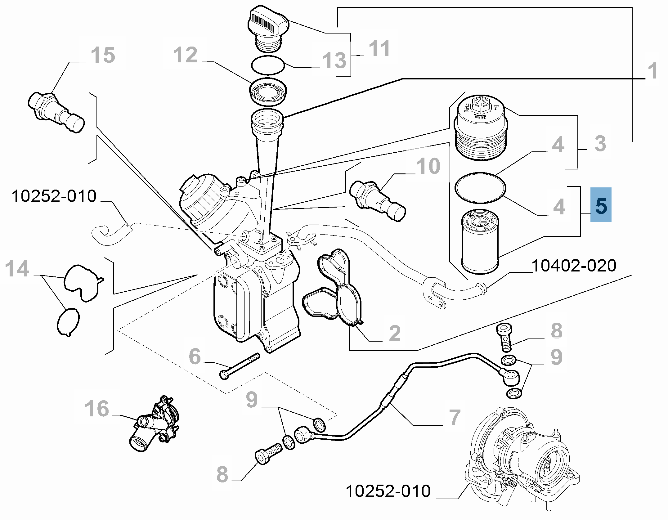 Filtre à huile  alfa-romeo