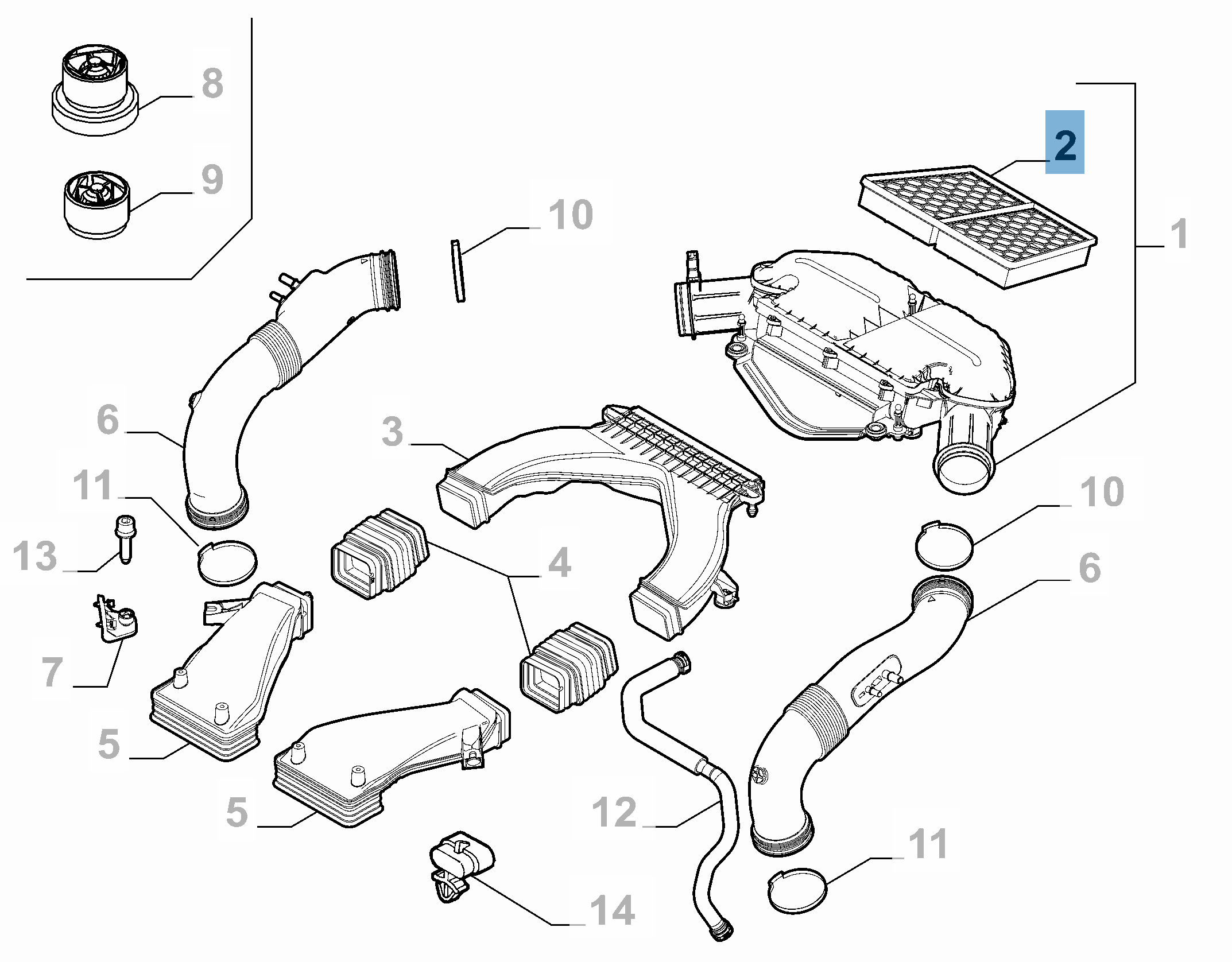 Filtre à air moteur  alfa-romeo