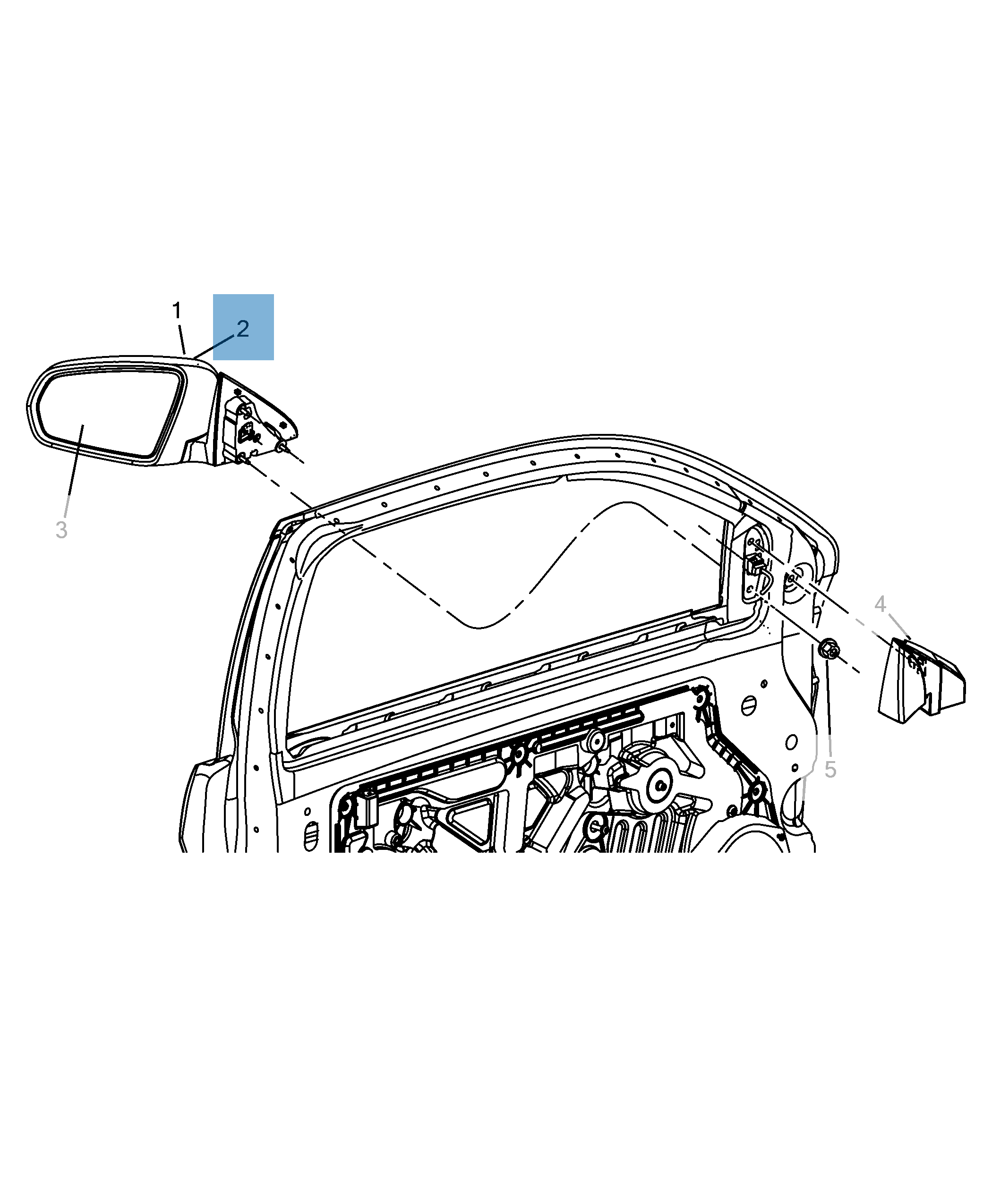 Specchietto retrovisore esterno cromato per Lancia Flavia  undefined