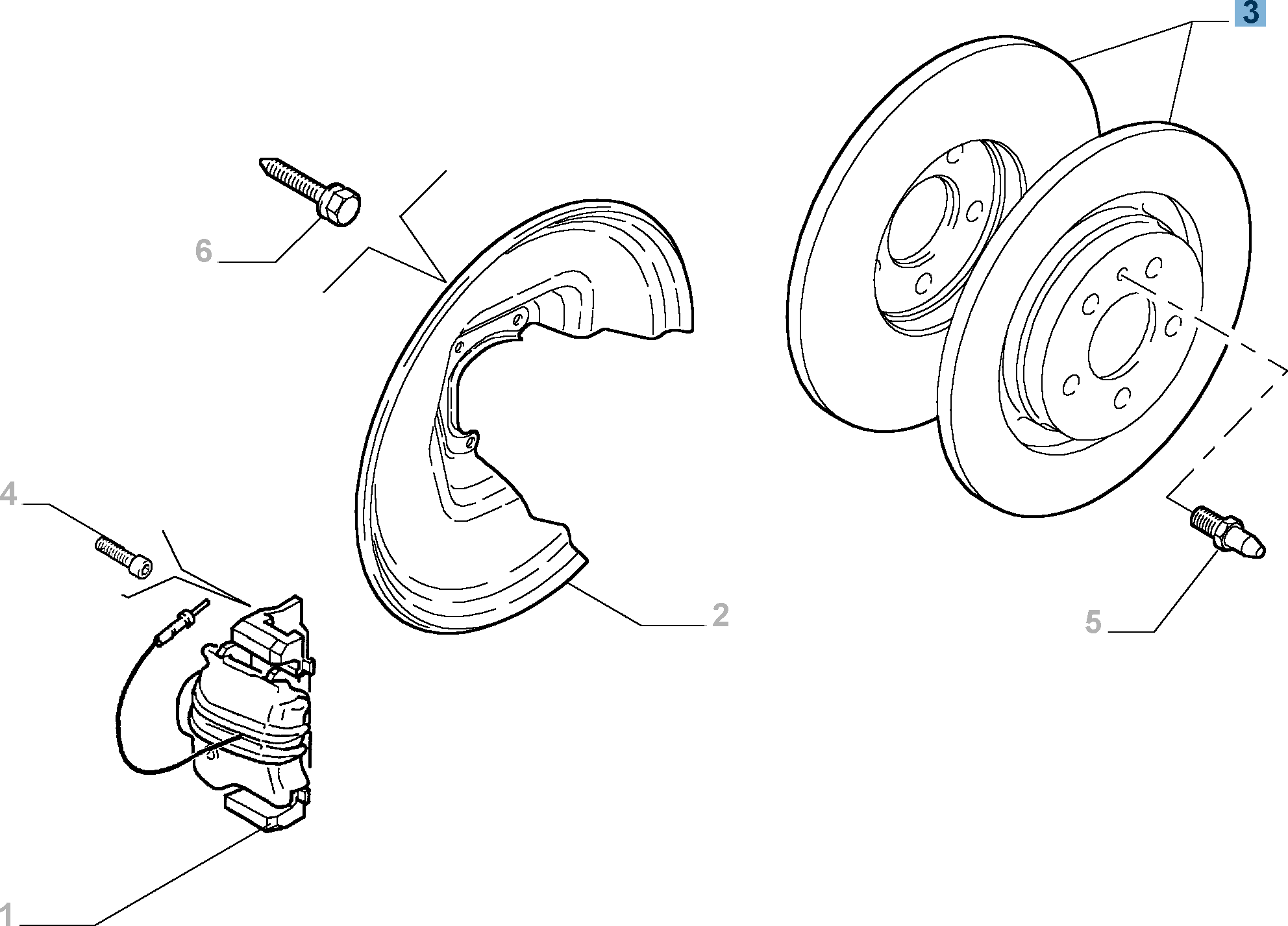 Disque de frein arrière  fiat